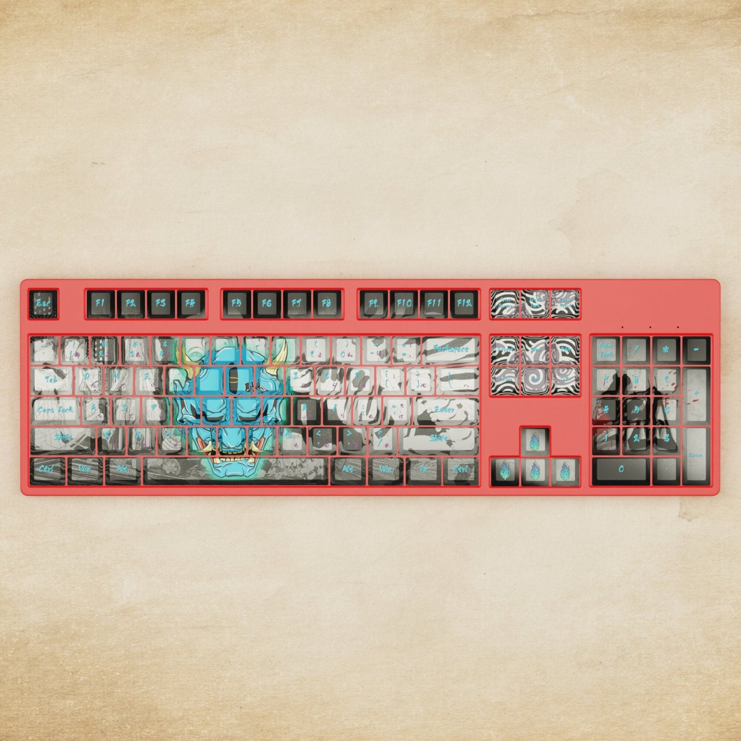 Alpha 108 - 100% Oni Mechanical Keyboard - Goblintechkeys