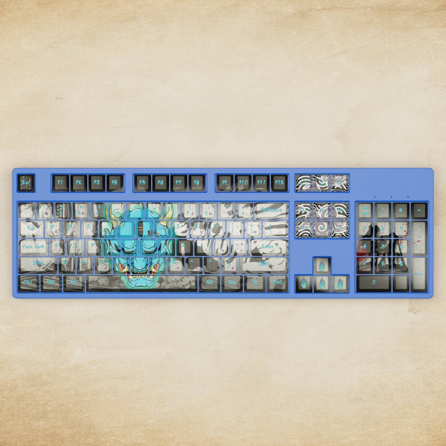 Alpha 108 - 100% Oni Mechanical Keyboard - Goblintechkeys