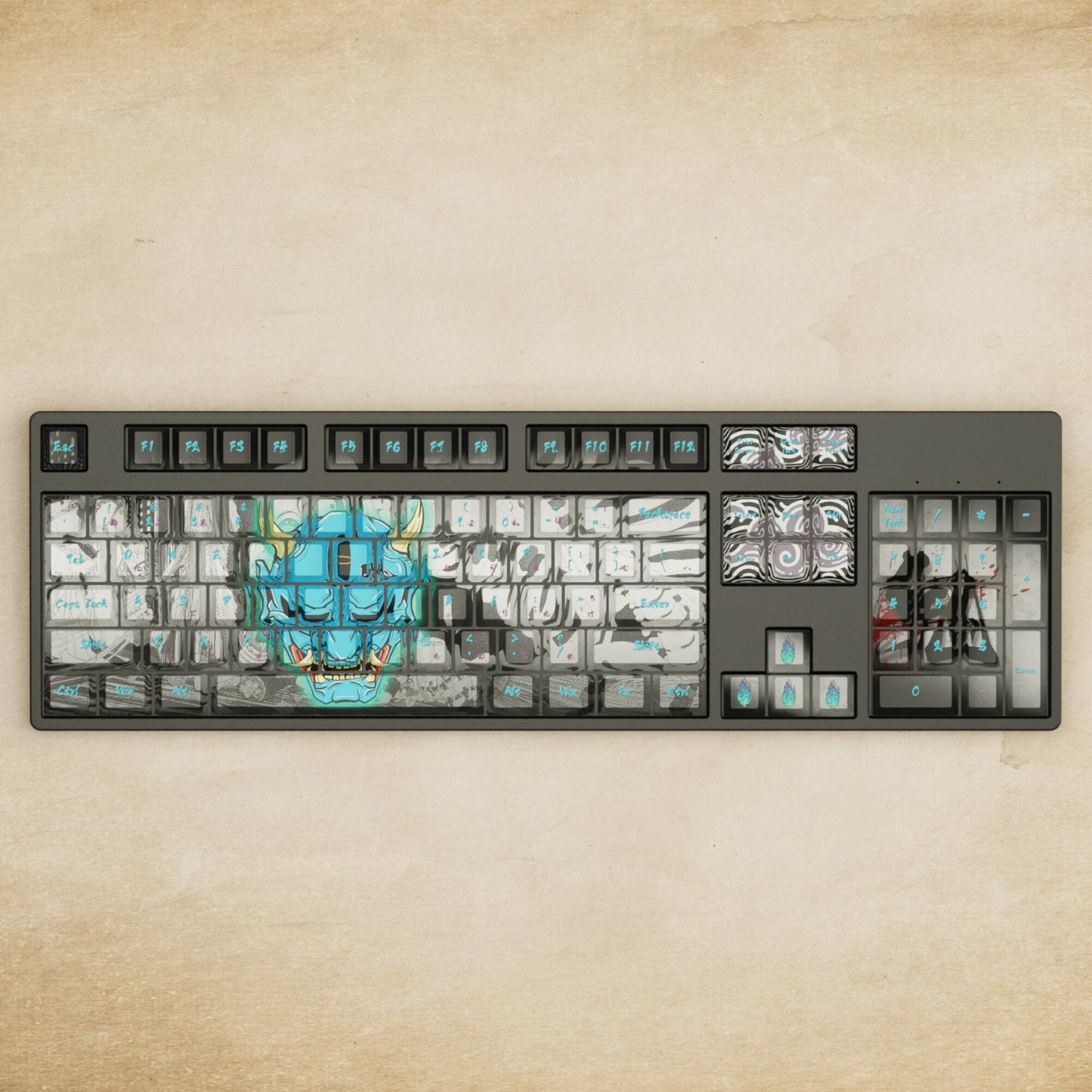 Alpha 108 - 100% Oni Mechanical Keyboard - Goblintechkeys