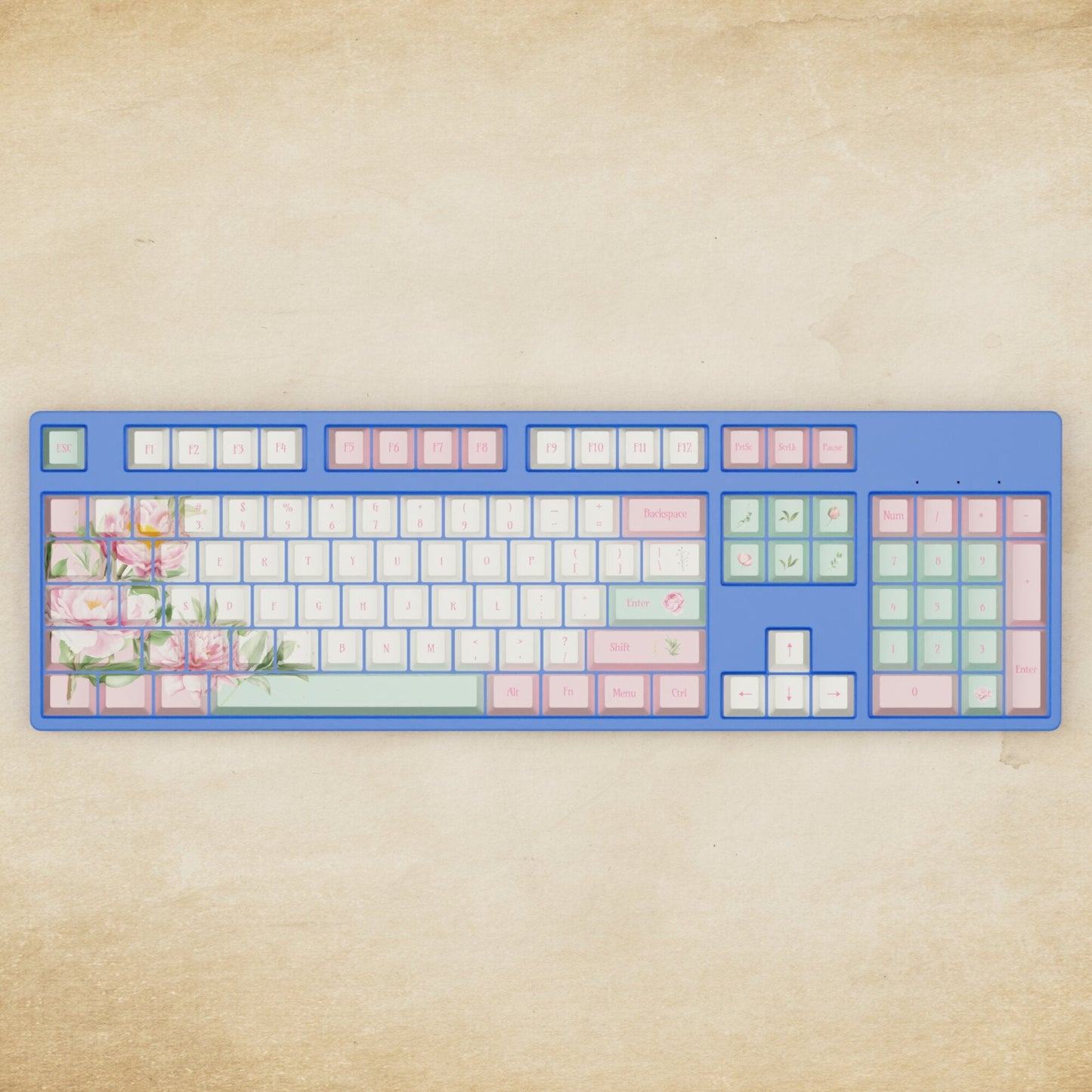 Alpha 108 - 100% Peony Mechanical Keyboard - Goblintechkeys