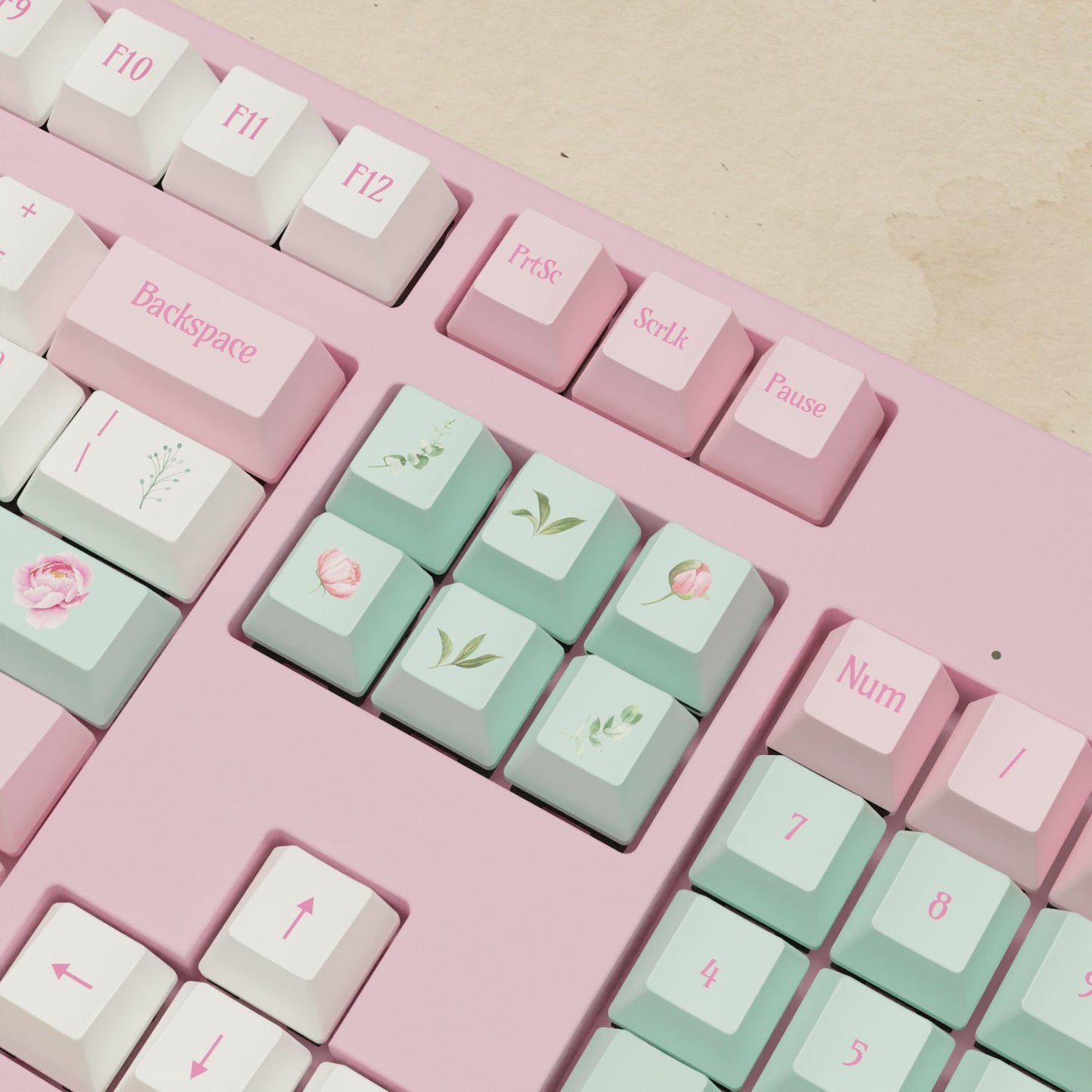 Alpha 108 - 100% Peony Mechanical Keyboard - Goblintechkeys