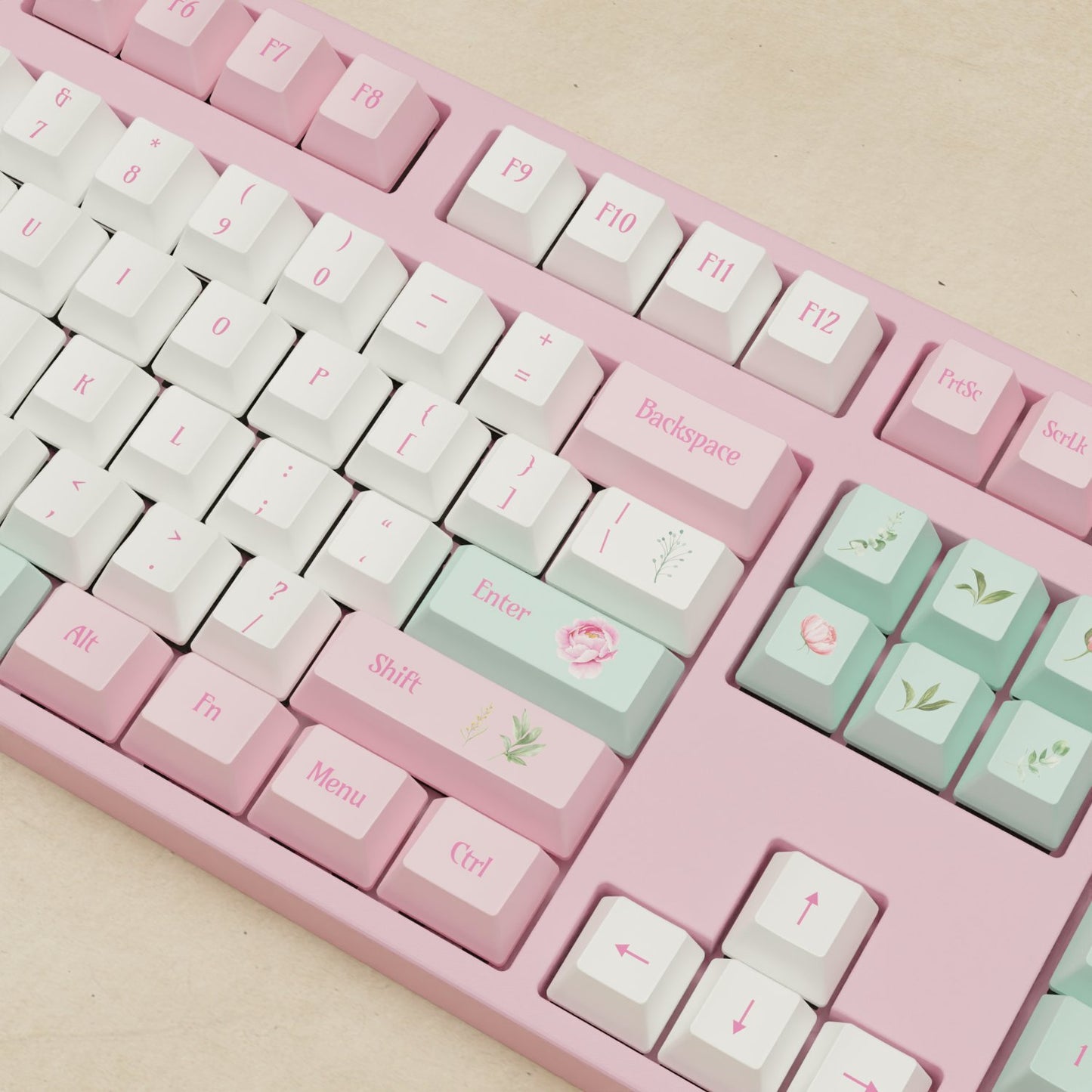 Alpha 108 - 100% Peony Mechanical Keyboard - Goblintechkeys