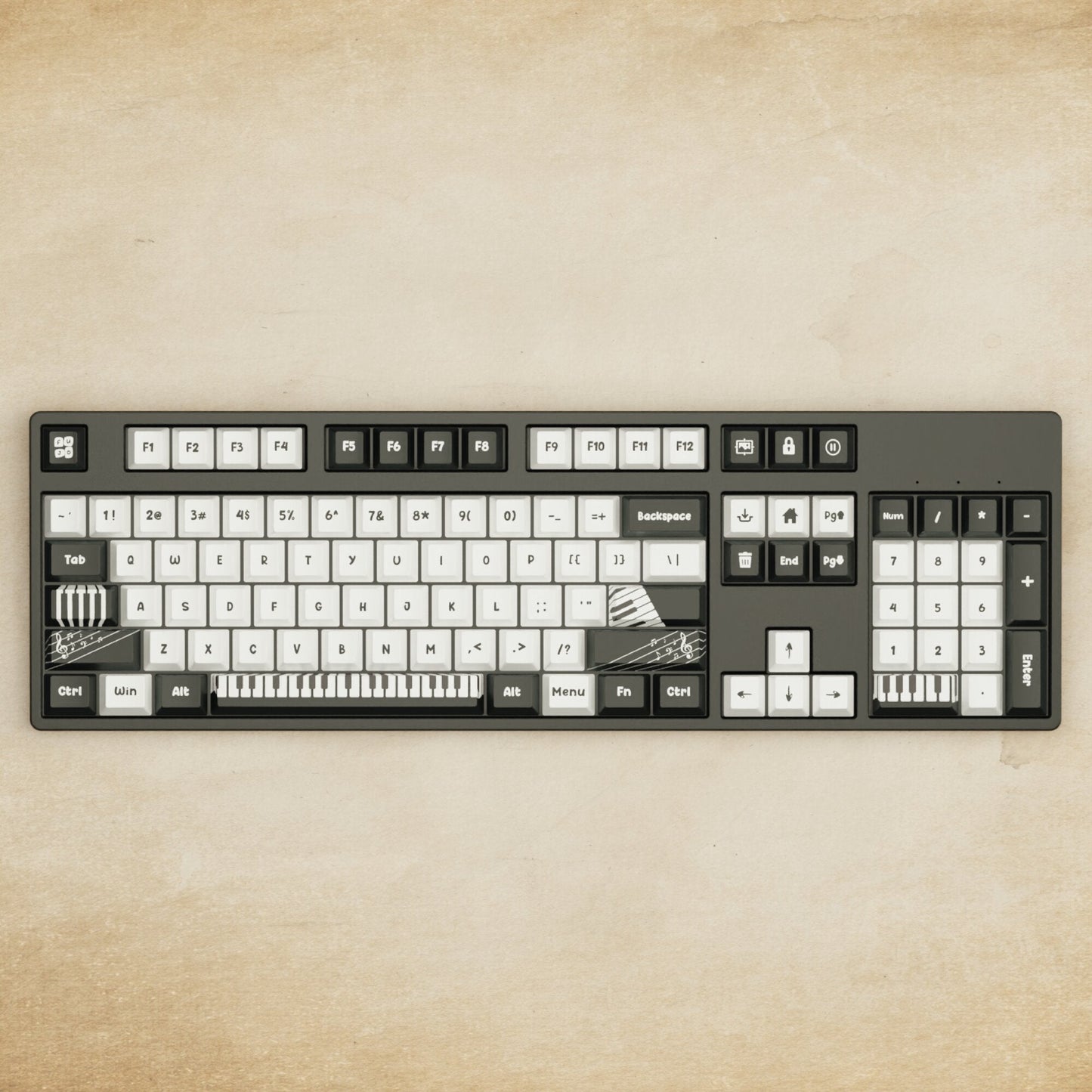 Alpha 108 - 100% Piano Mechanical Keyboard - Goblintechkeys