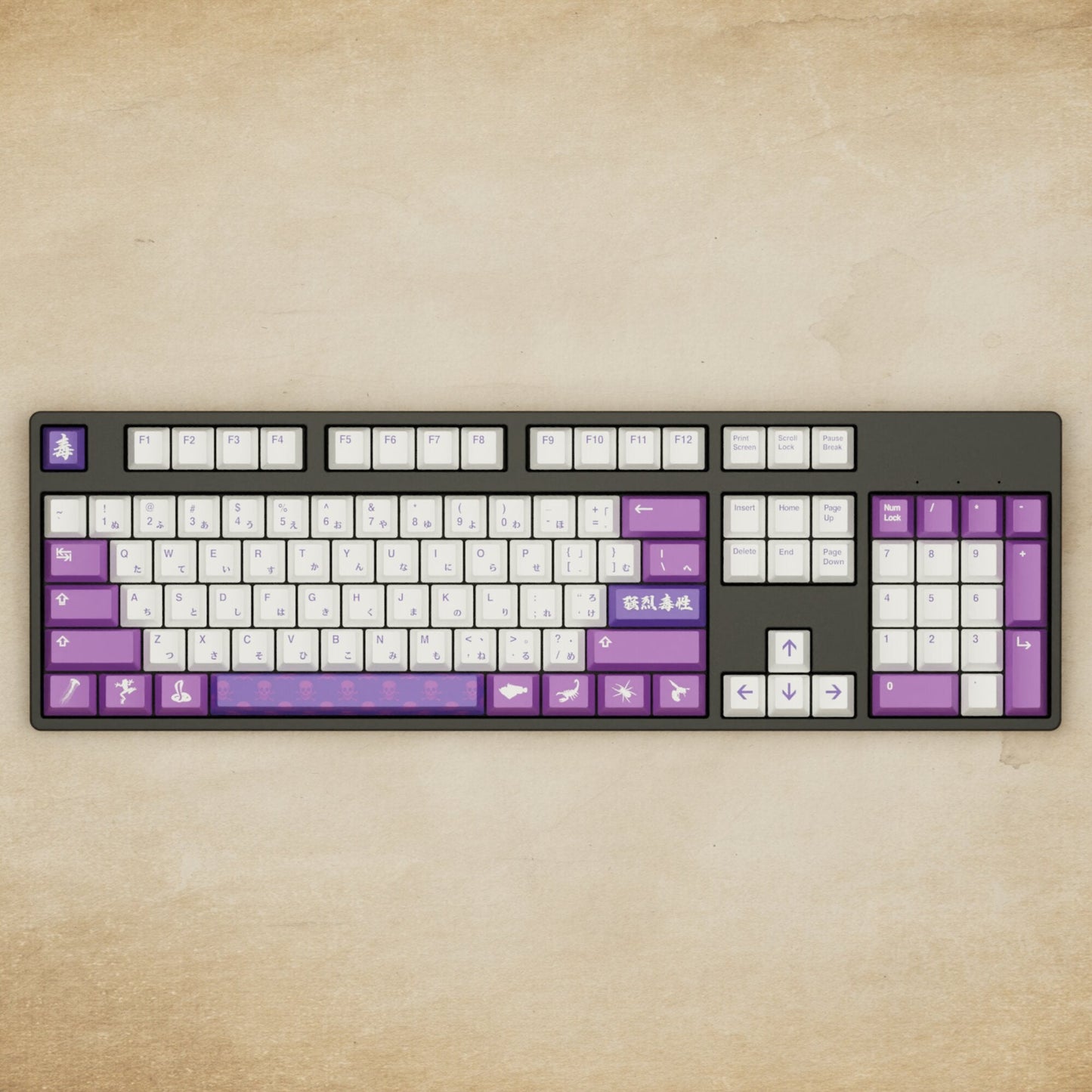 Alpha 108 - 100% Poison Mechanical Keyboard - Goblintechkeys