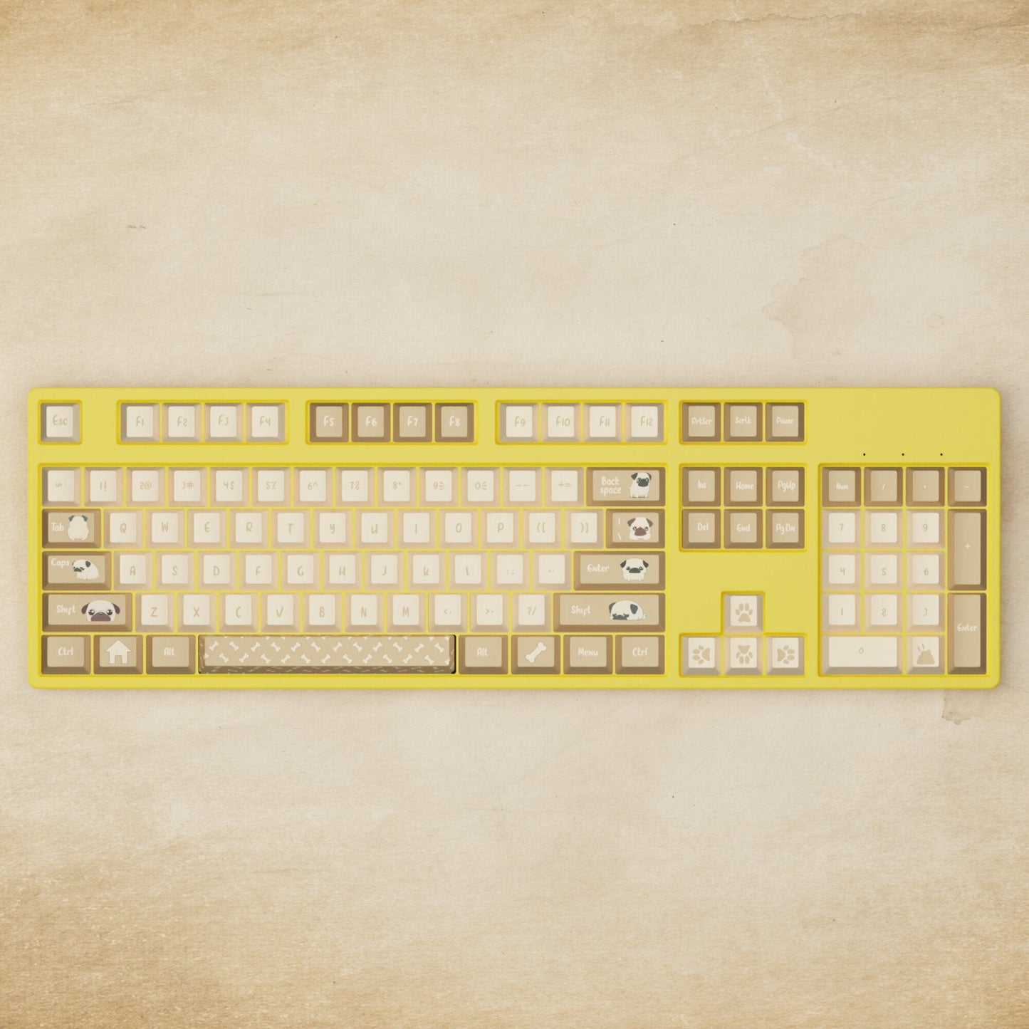 Alpha 108 - 100% Pug Mechanical Keyboard - Goblintechkeys
