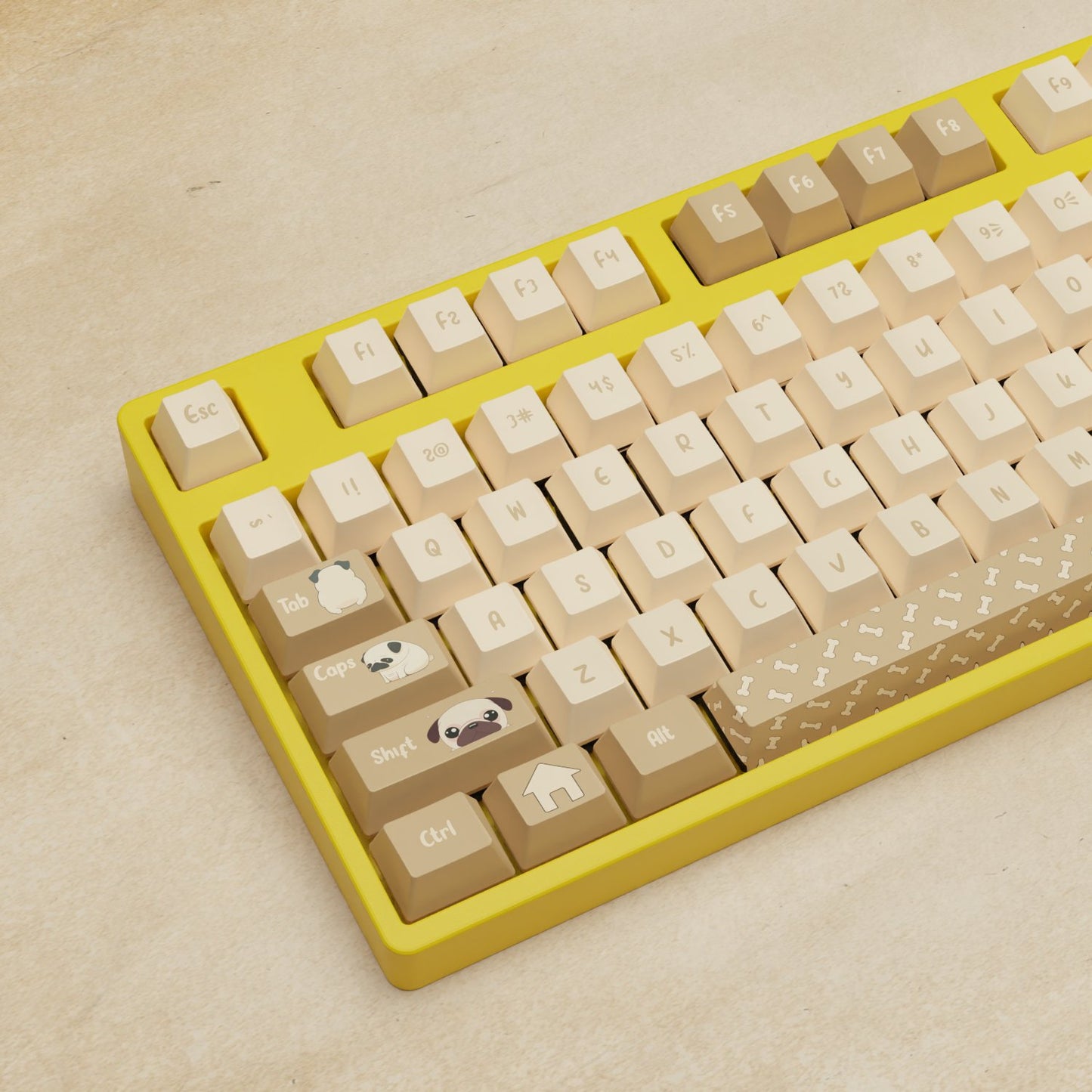 Alpha 108 - 100% Pug Mechanical Keyboard - Goblintechkeys