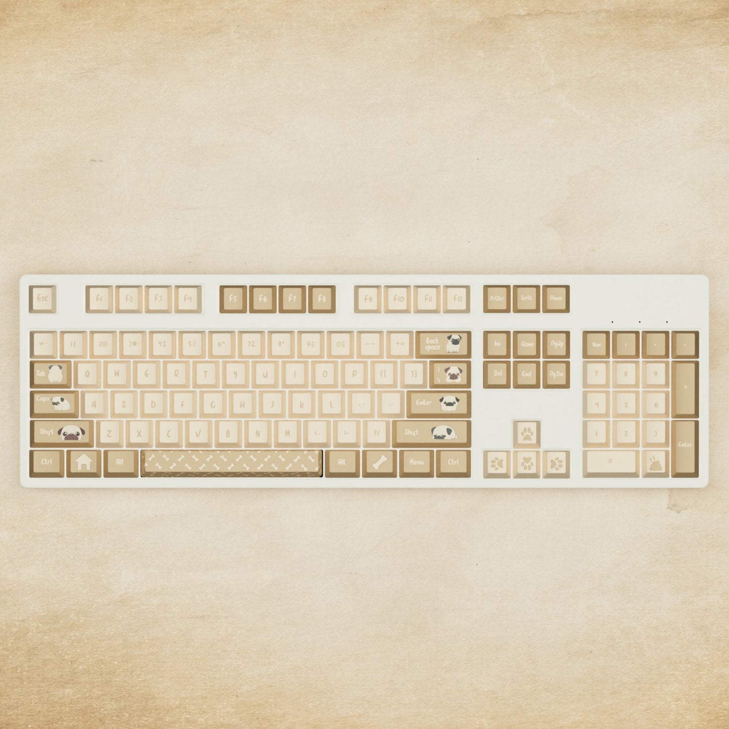 Alpha 108 - 100% Pug Mechanical Keyboard - Goblintechkeys