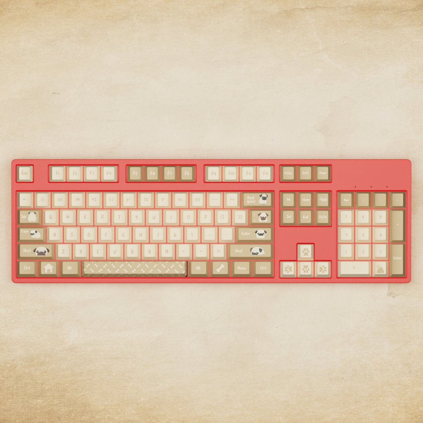 Alpha 108 - 100% Pug Mechanical Keyboard - Goblintechkeys