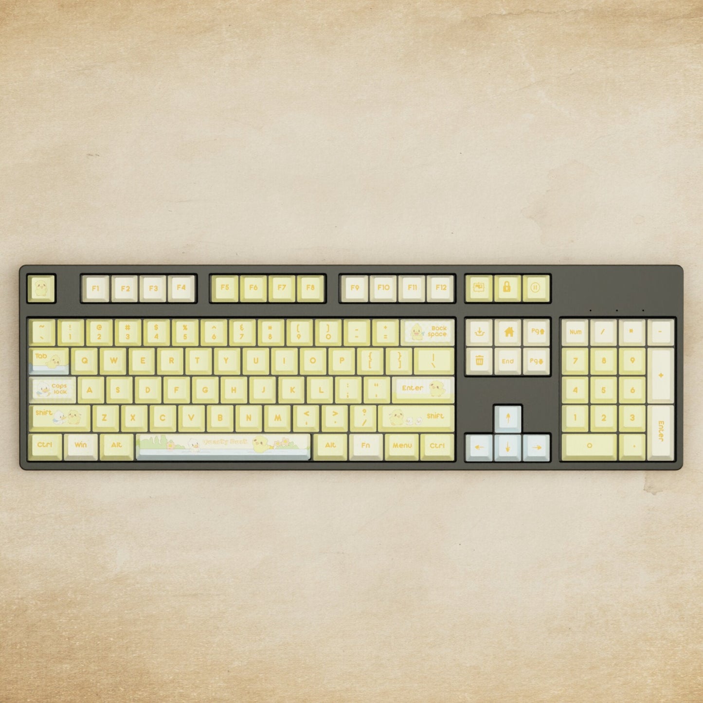 Alpha 108 - 100% Quacky Mechanical Keyboard - Goblintechkeys