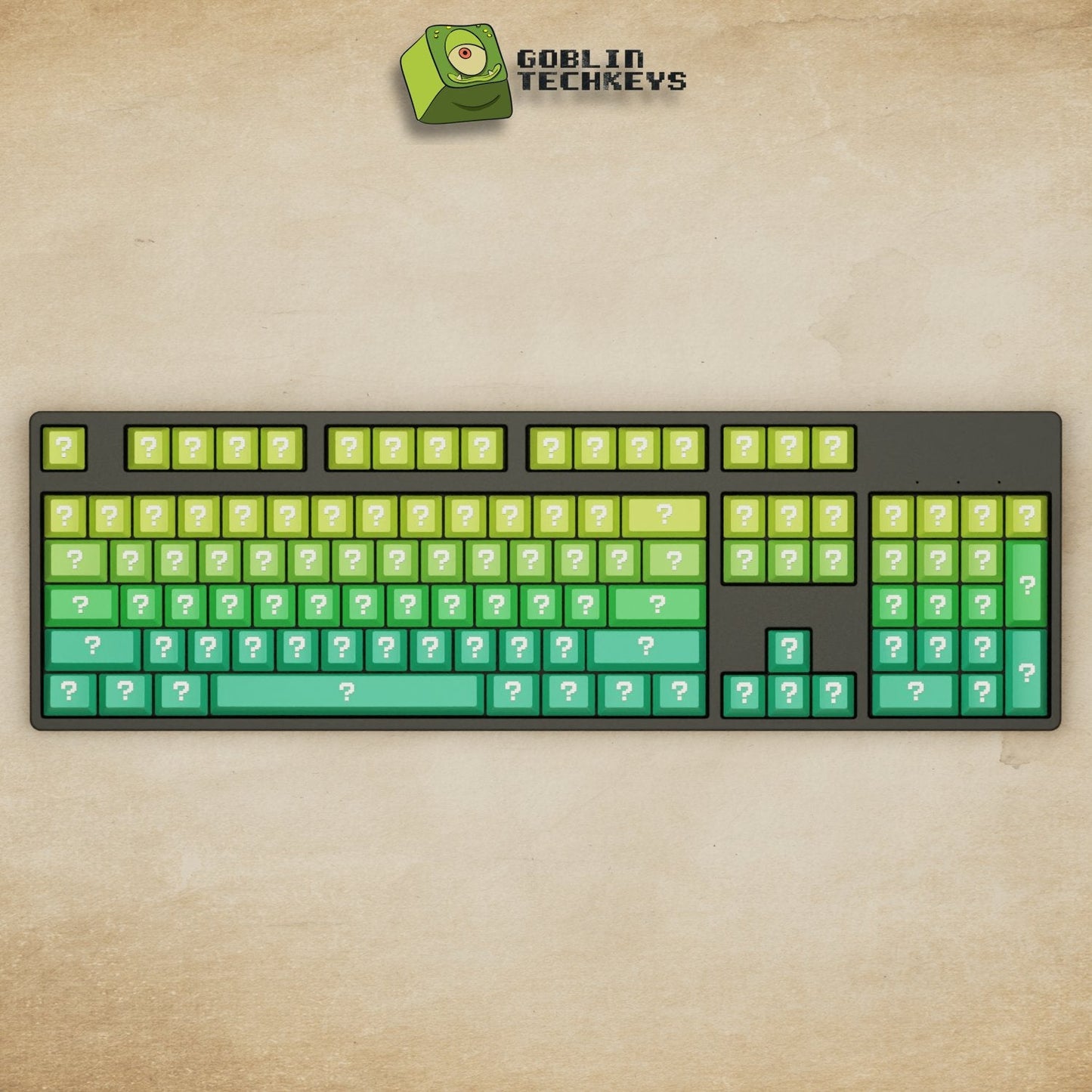 Alpha 108 - 100% Question Mechanical Keyboard - Goblintechkeys