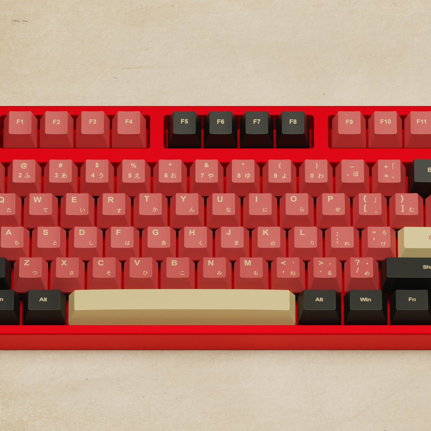 Alpha 108 - 100% Red Samurai Mechanical Keyboard - Goblintechkeys
