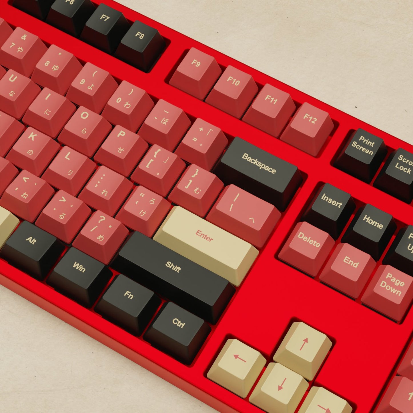 Alpha 108 - 100% Red Samurai Mechanical Keyboard - Goblintechkeys