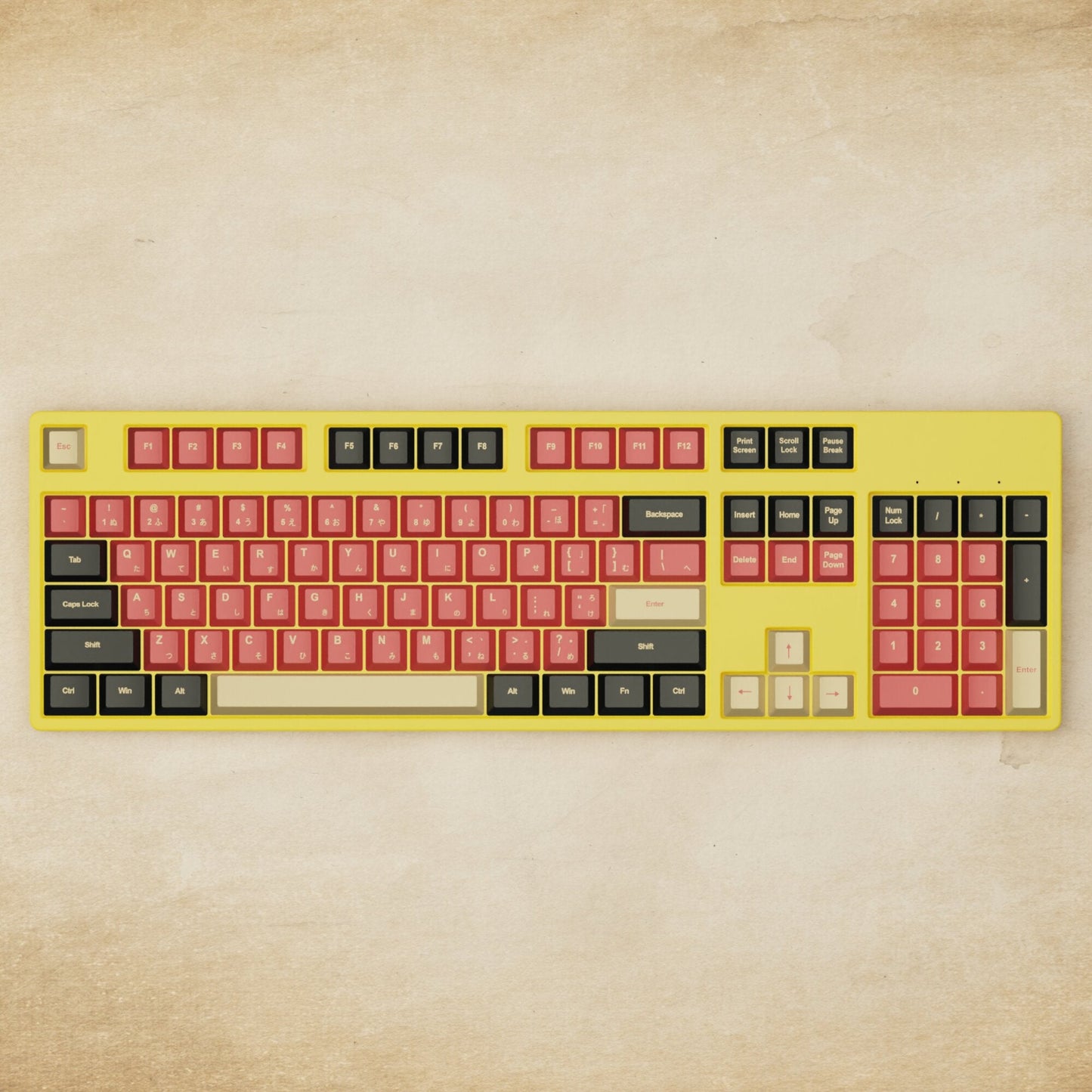 Alpha 108 - 100% Red Samurai Mechanical Keyboard - Goblintechkeys