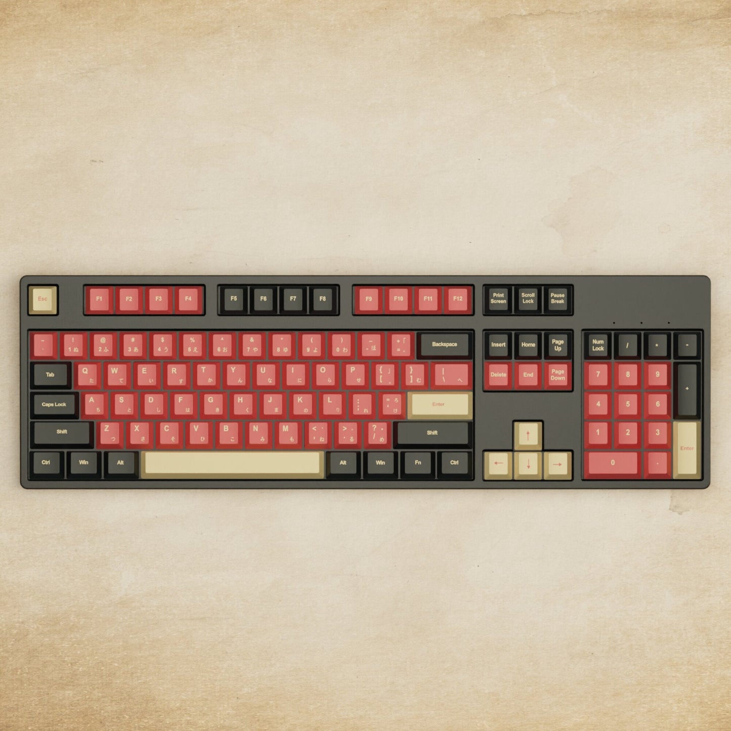 Alpha 108 - 100% Red Samurai Mechanical Keyboard - Goblintechkeys