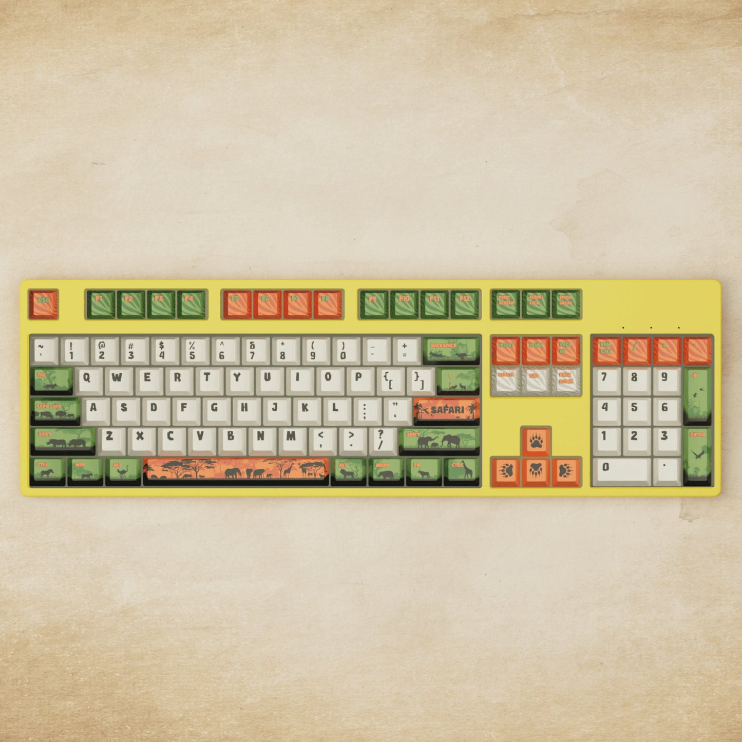 Alpha 108 - 100% Safari Mechanical Keyboard - Goblintechkeys