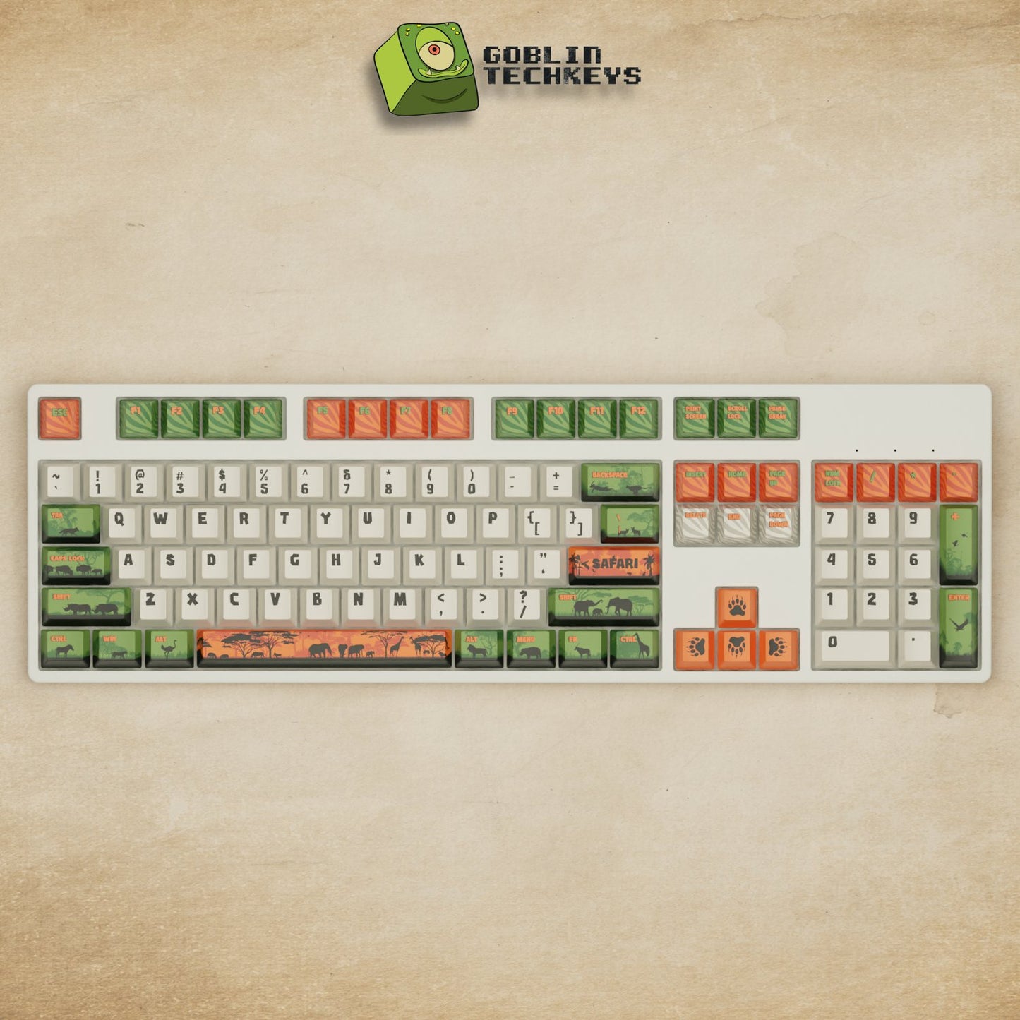 Alpha 108 - 100% Safari Mechanical Keyboard - Goblintechkeys