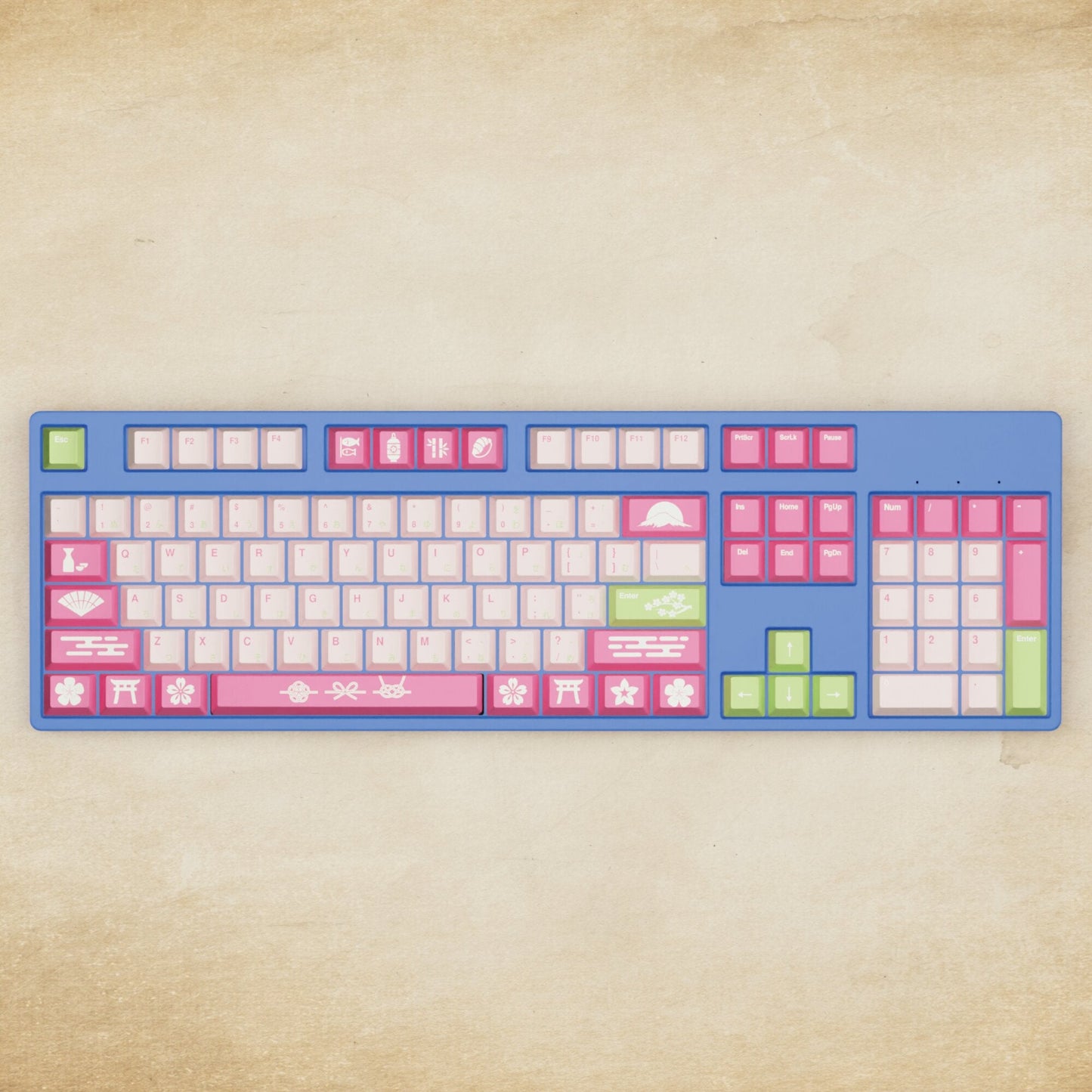 Alpha 108 - 100% Sakura Mechanical Keyboard - Goblintechkeys