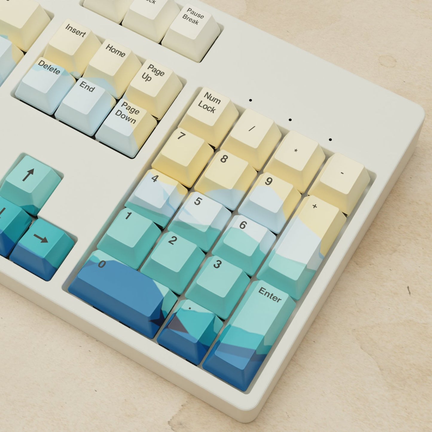 Alpha 108 - 100% Sunset Mechanical Keyboard - Goblintechkeys