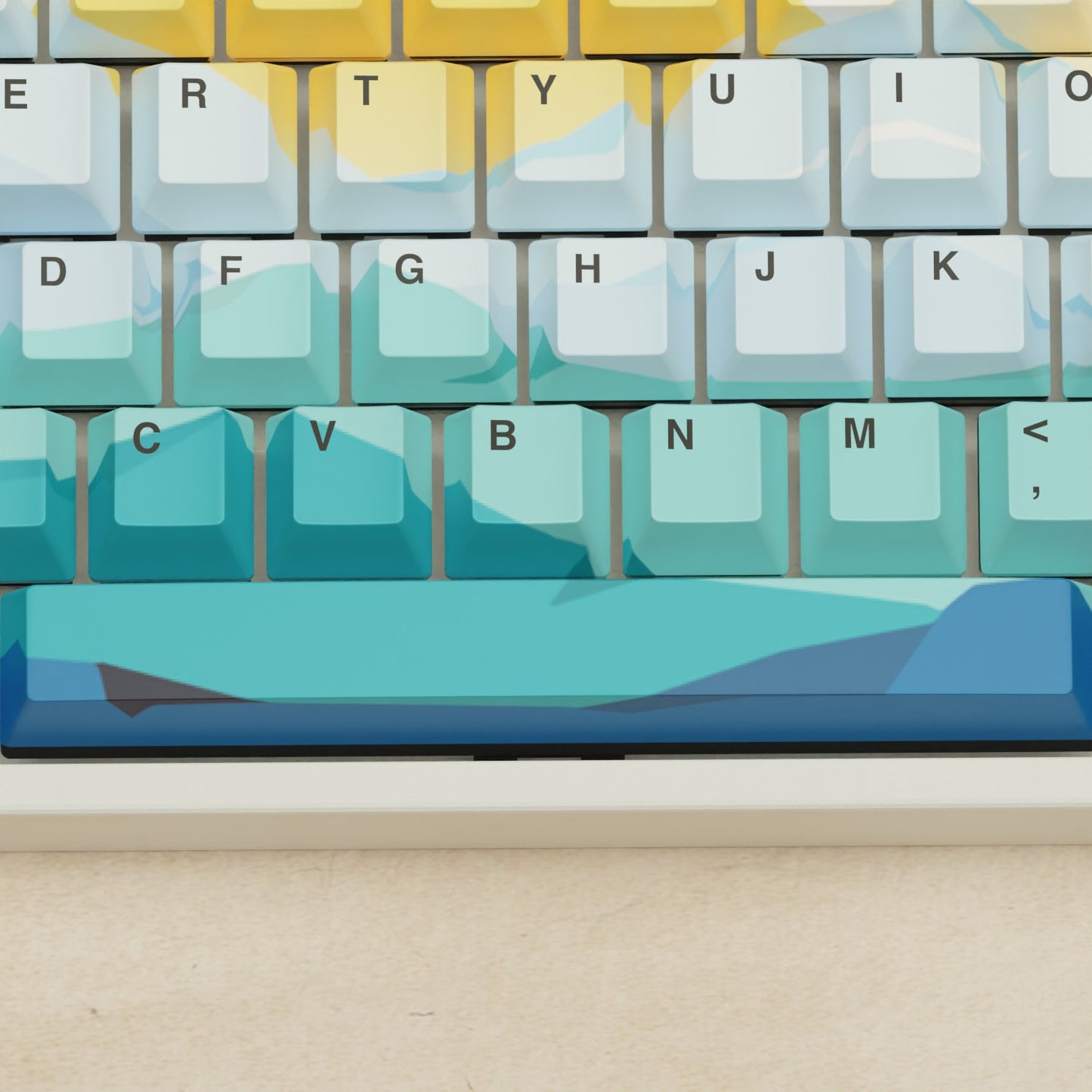 Alpha 108 - 100% Sunset Mechanical Keyboard - Goblintechkeys