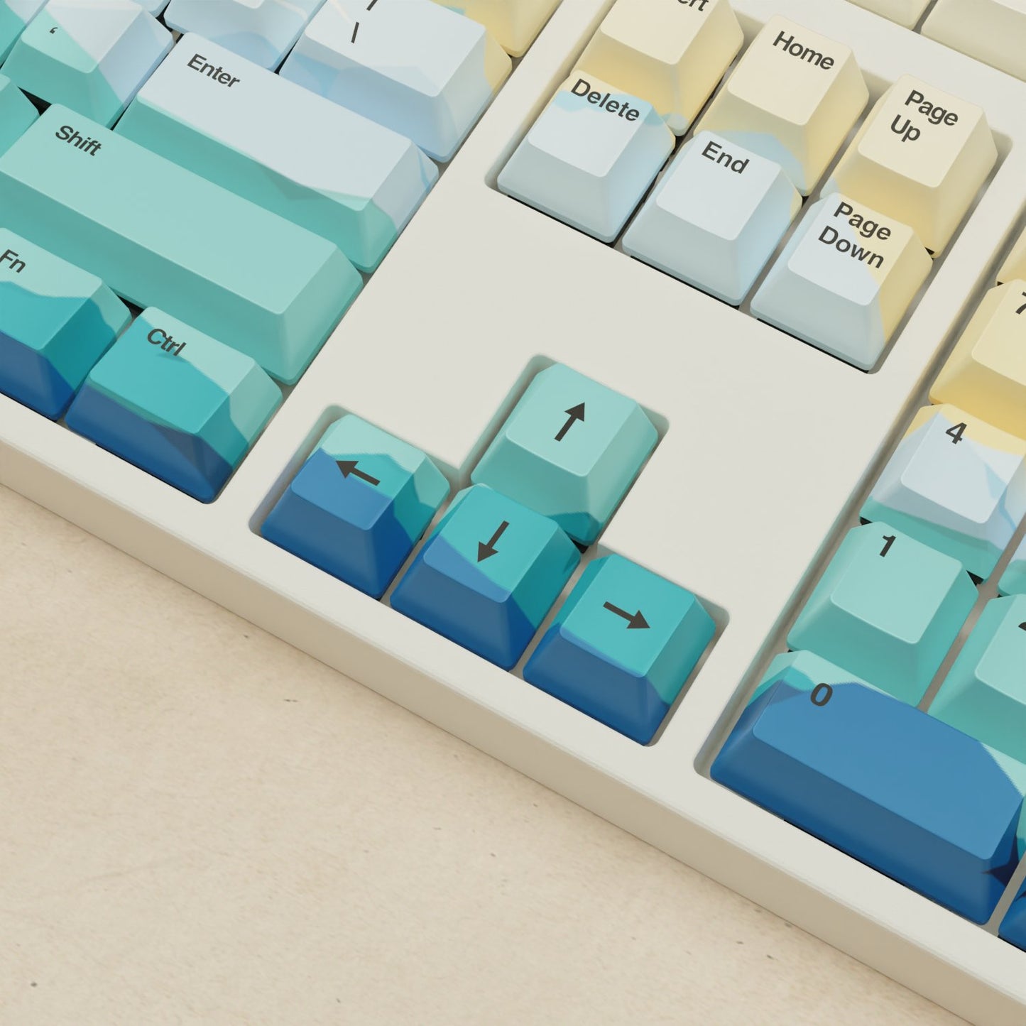 Alpha 108 - 100% Sunset Mechanical Keyboard - Goblintechkeys