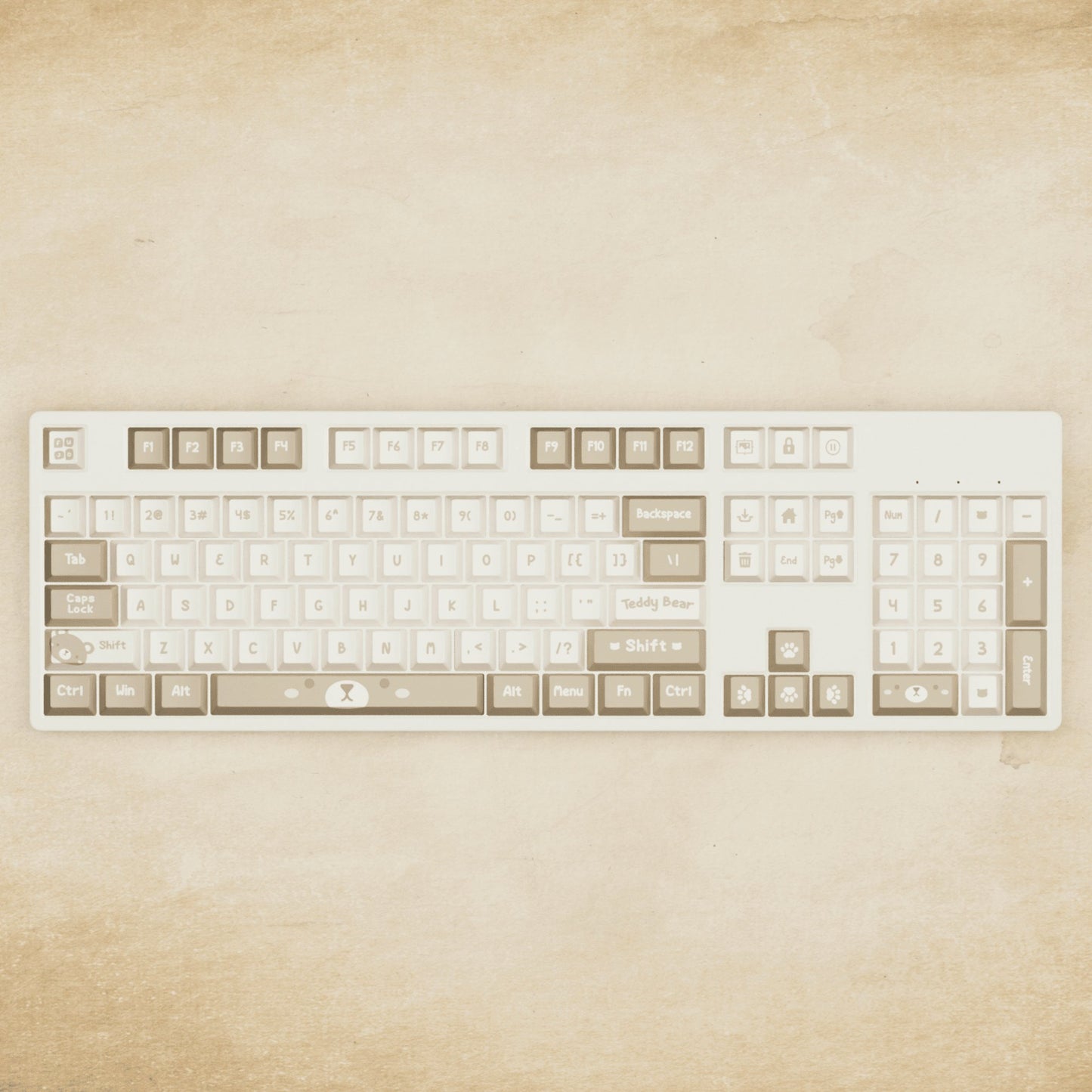 Alpha 108 - 100% Teddy Mechanical Keyboard - Goblintechkeys