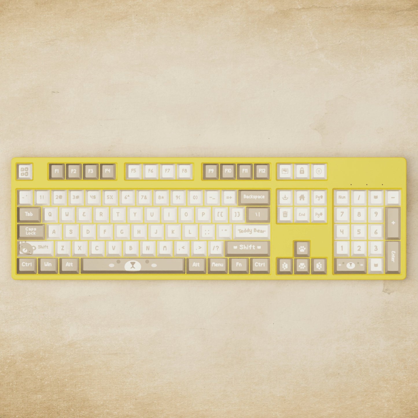 Alpha 108 - 100% Teddy Mechanical Keyboard - Goblintechkeys