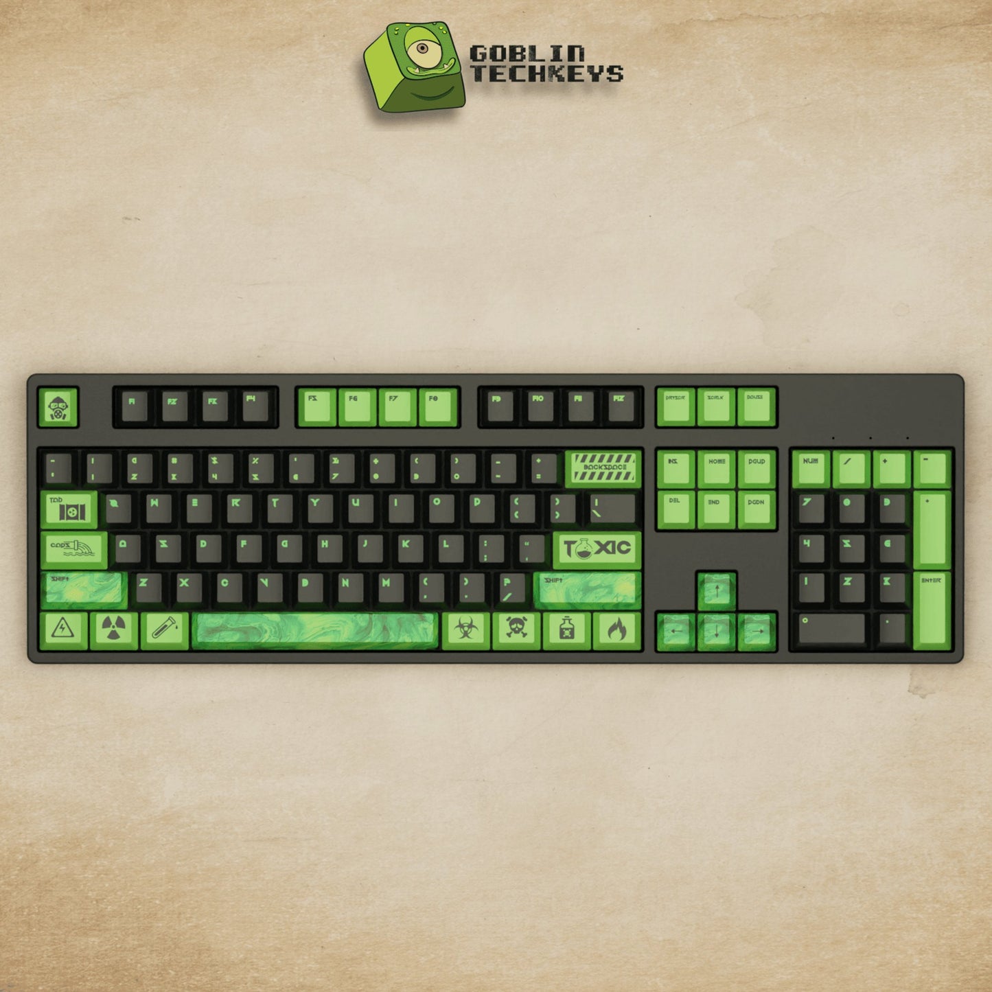 Alpha 108 - 100% Toxic Mechanical Keyboard - Goblintechkeys