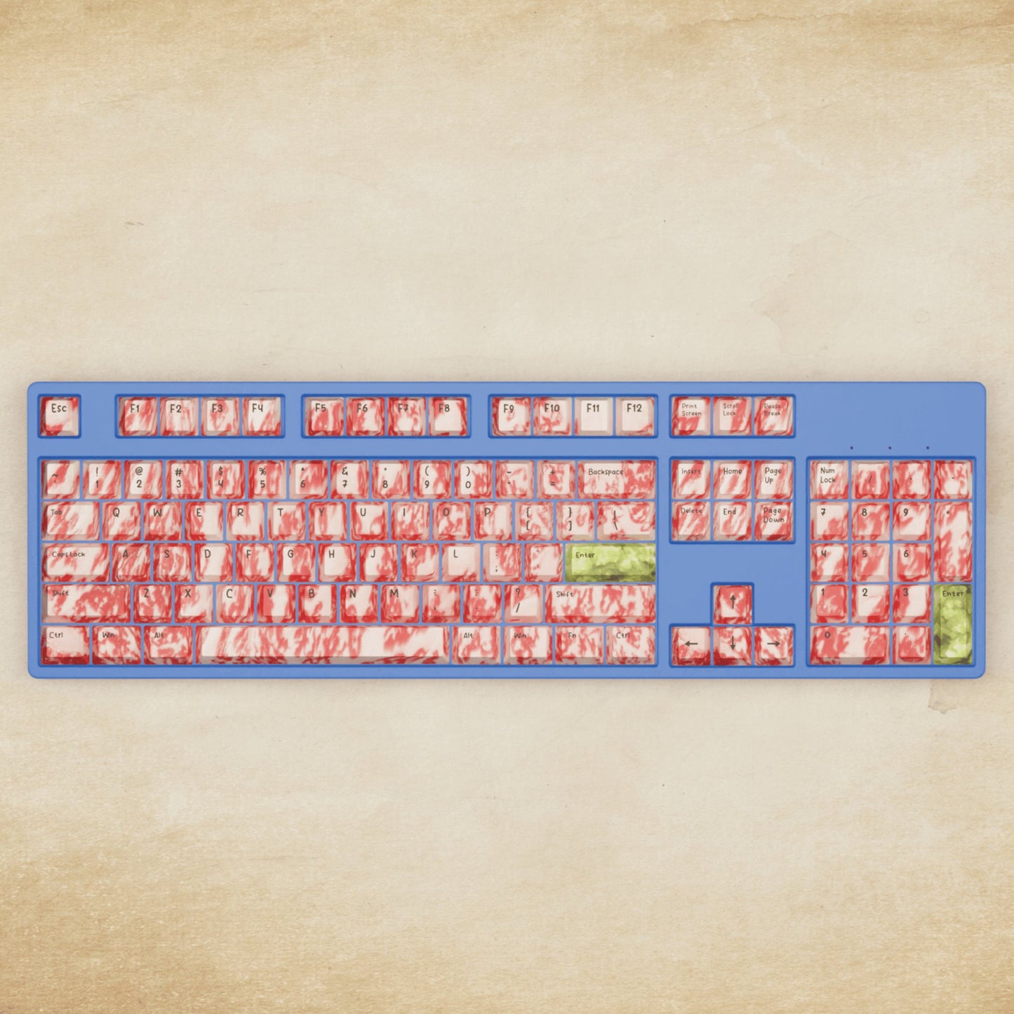 Alpha 108 - 100% Wagyu Mechanical Keyboard - Goblintechkeys