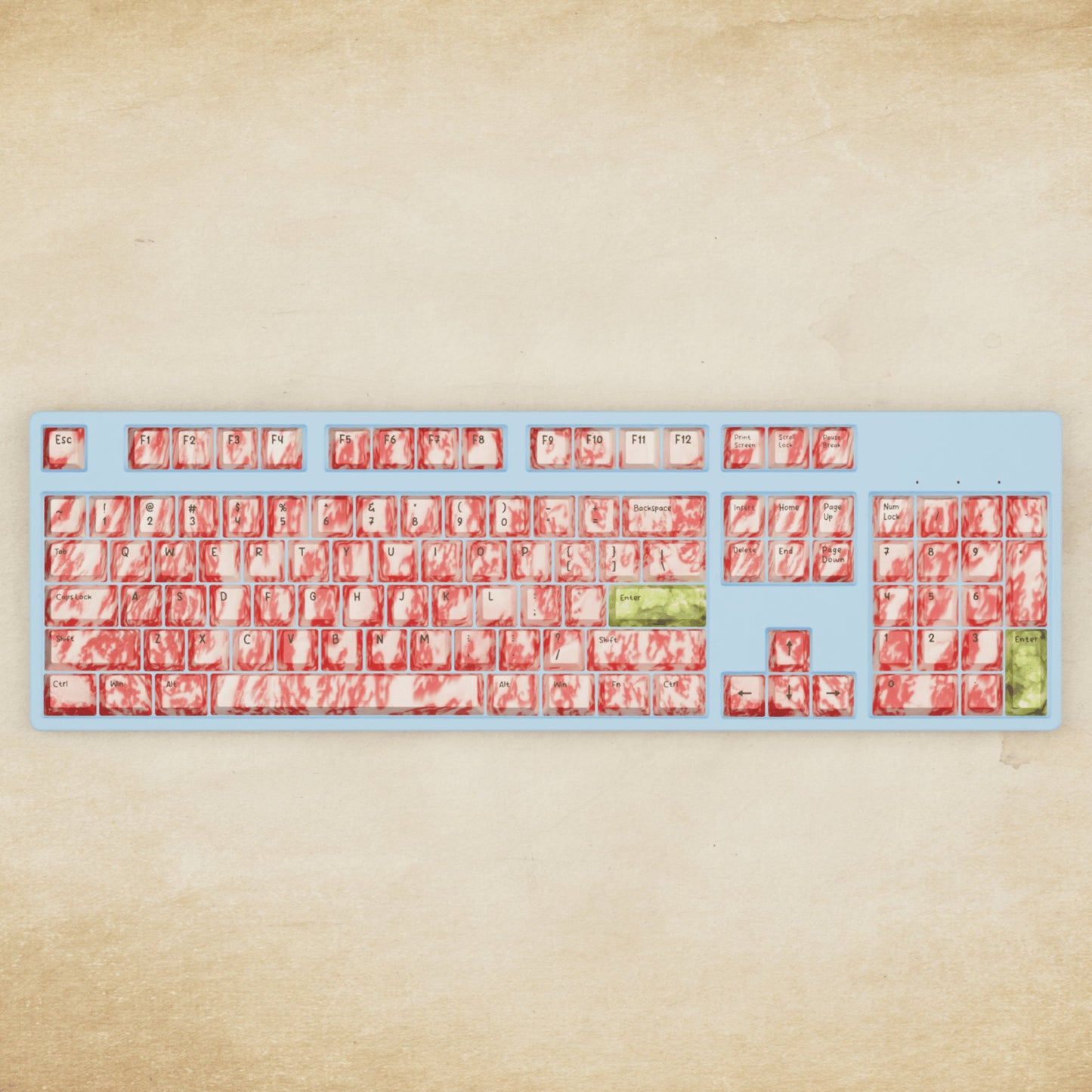 Alpha 108 - 100% Wagyu Mechanical Keyboard - Goblintechkeys