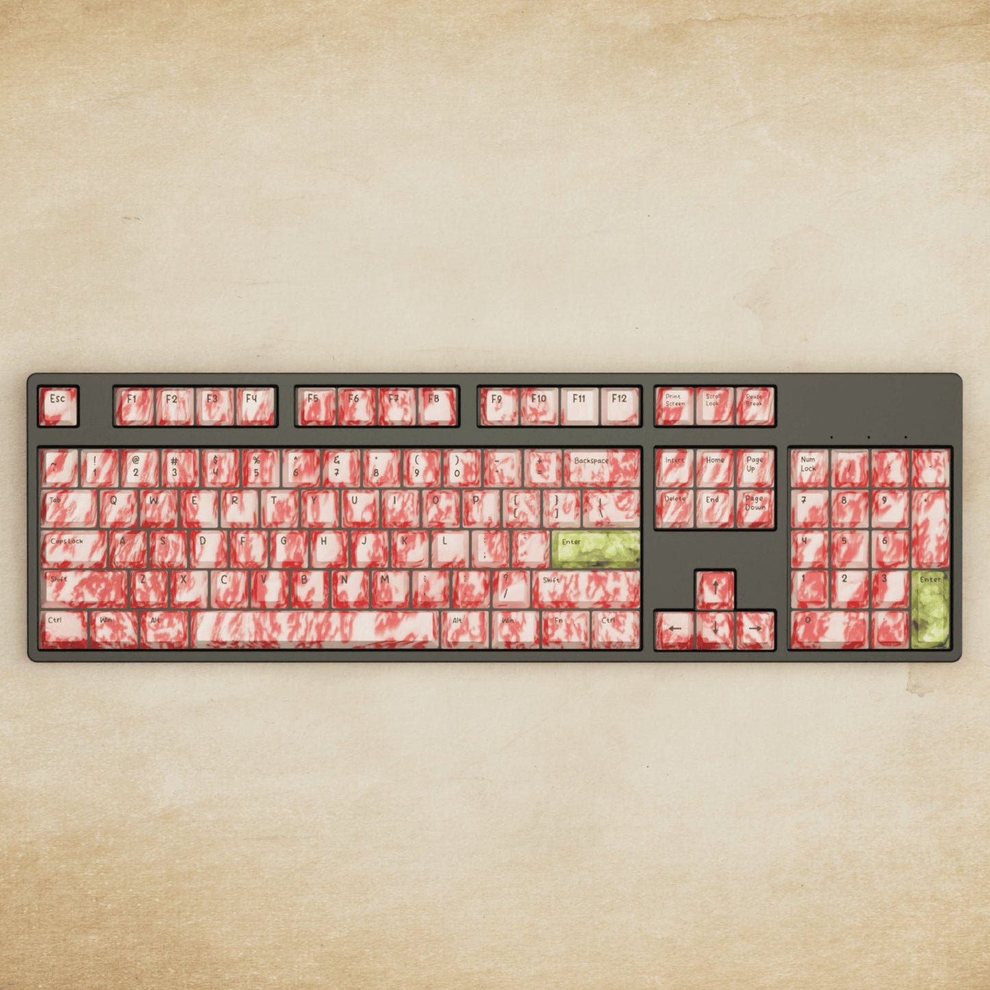 Alpha 108 - 100% Wagyu Mechanical Keyboard - Goblintechkeys