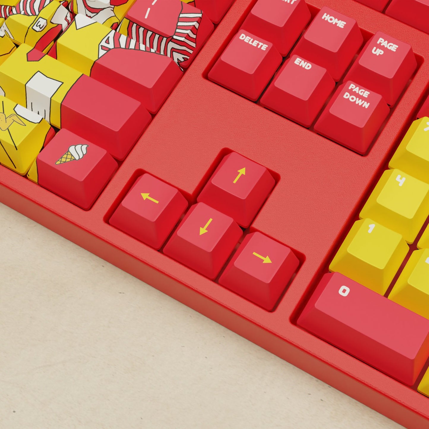 Alpha 108 - 100% Whackdonalds Mechanical Keyboard - Goblintechkeys