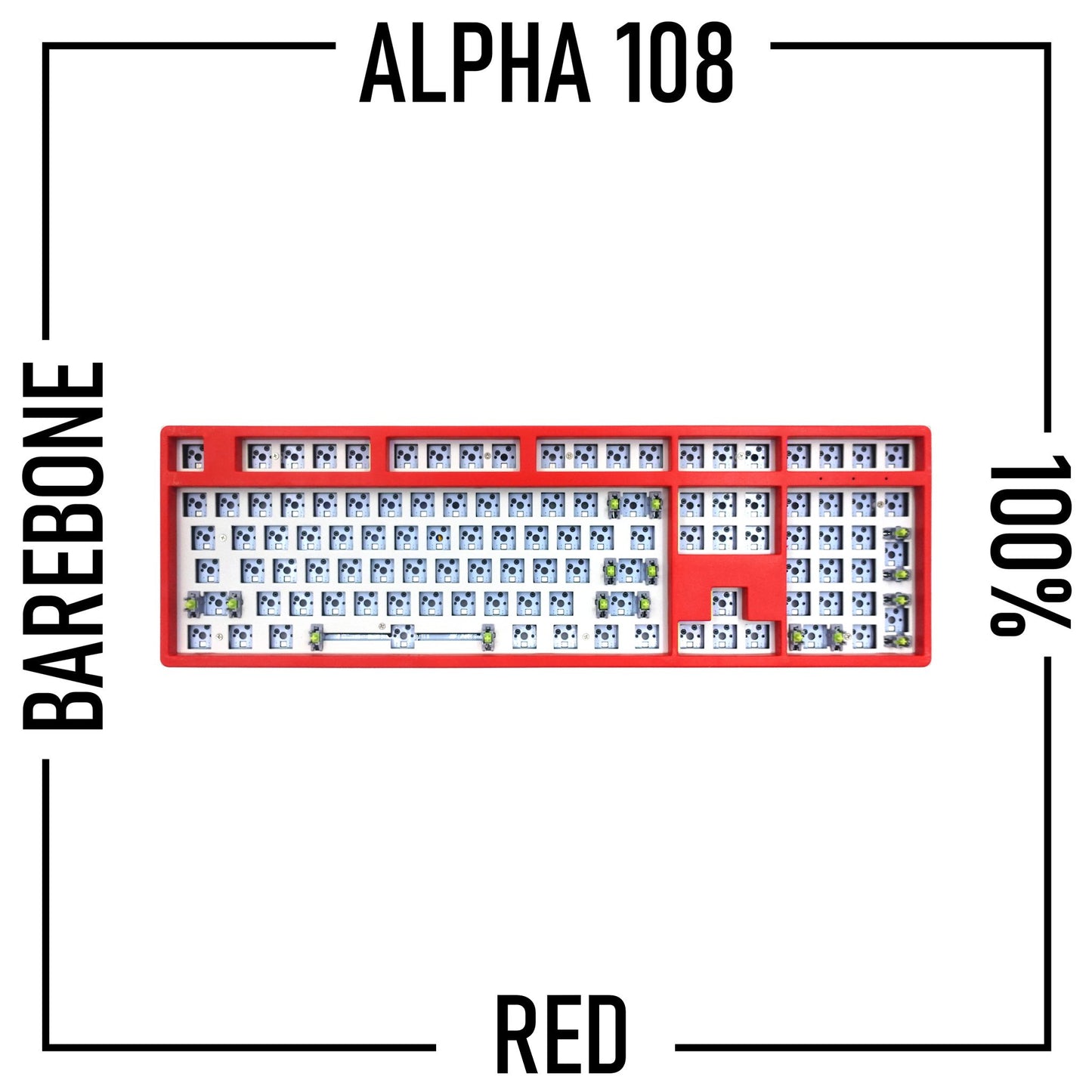 Alpha 108 - 100% Wireless Mechanical Keyboard Barebone Kit - Goblintechkeys