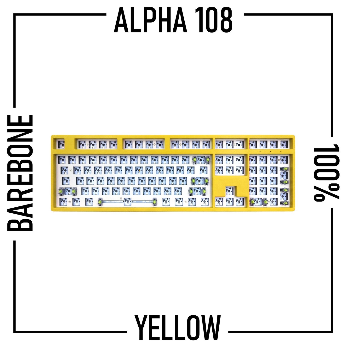 Alpha 108 - 100% Wireless Mechanical Keyboard Barebone Kit - Goblintechkeys