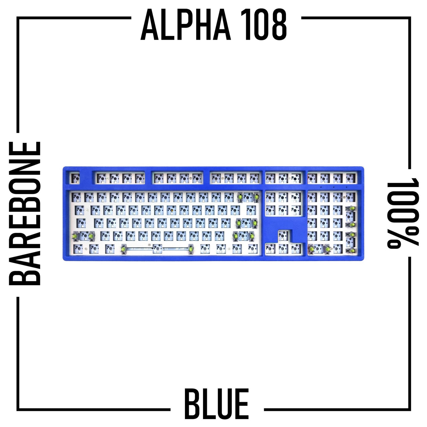 Alpha 108 - 100% Wireless Mechanical Keyboard Barebone Kit - Goblintechkeys