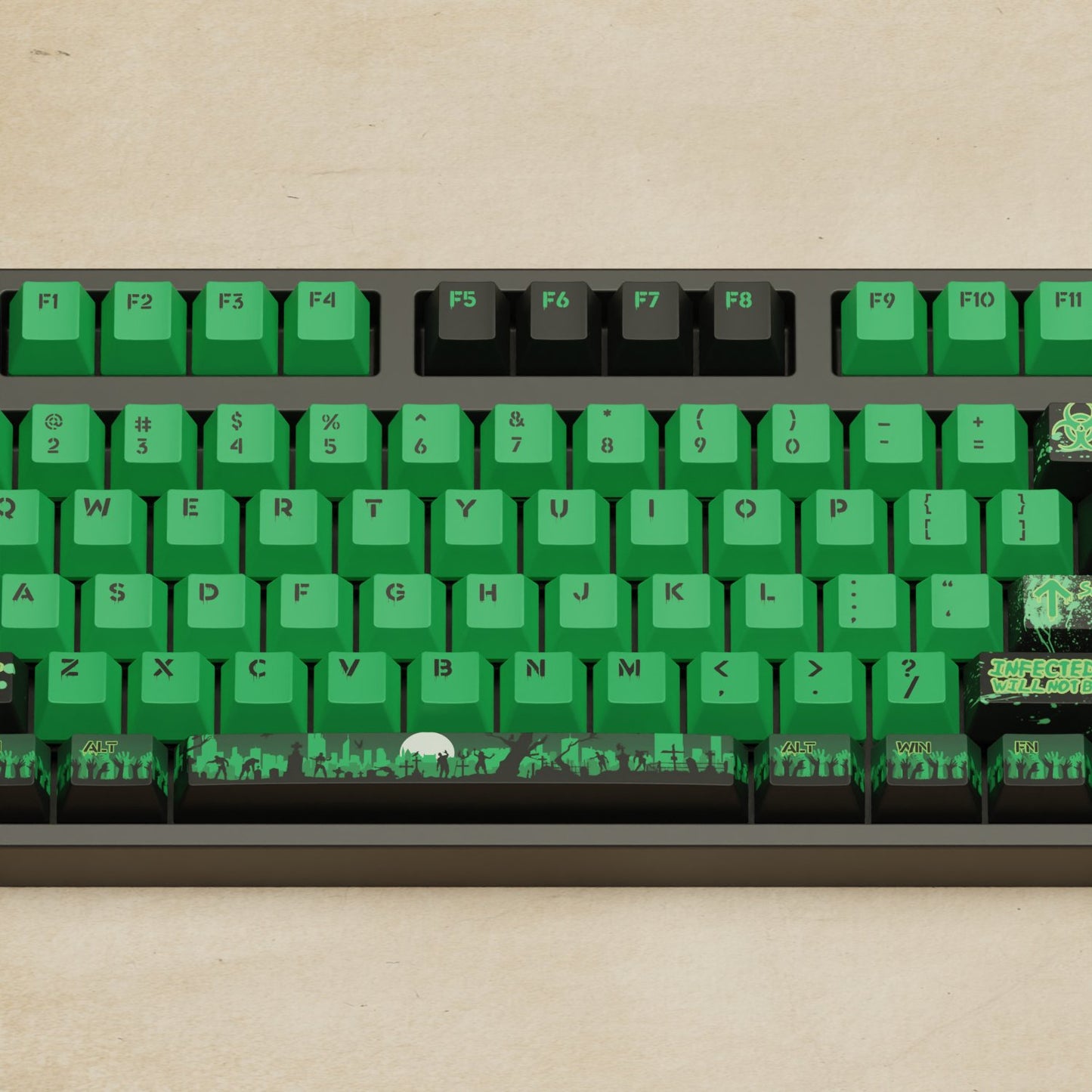 Alpha 108 - 100% Zombie Mechanical Keyboard - Goblintechkeys