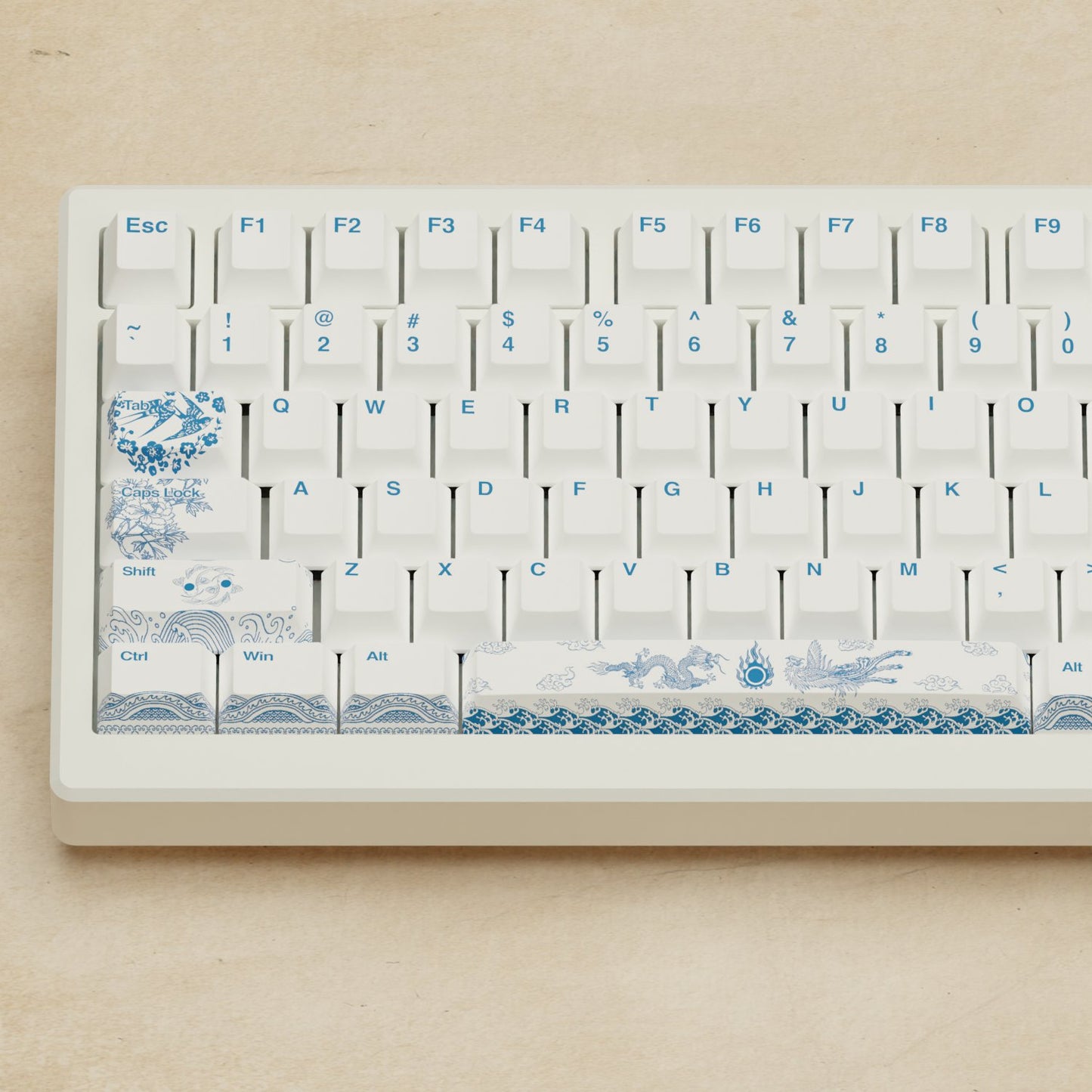 Alpha 82 - 75% Blue Pottery Mechanical Keyboard - Goblintechkeys