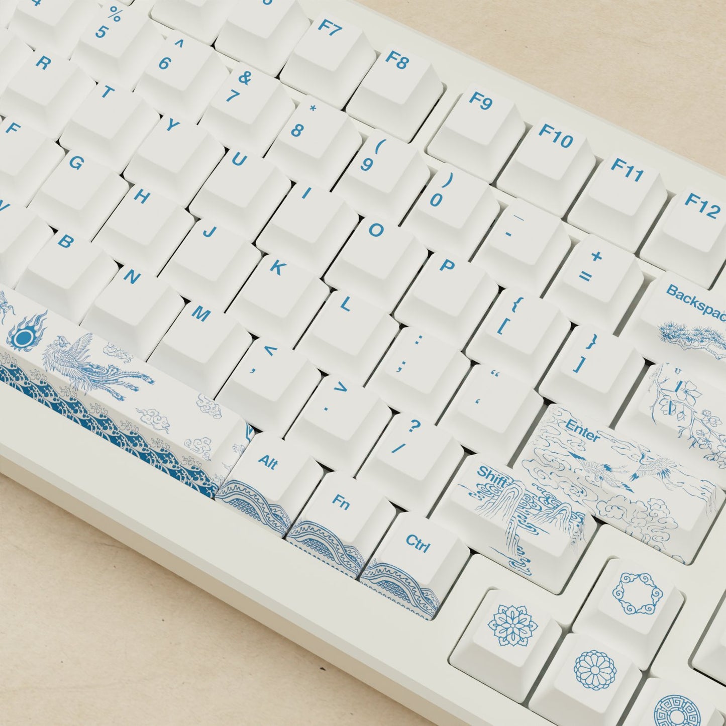 Alpha 82 - 75% Blue Pottery Mechanical Keyboard - Goblintechkeys