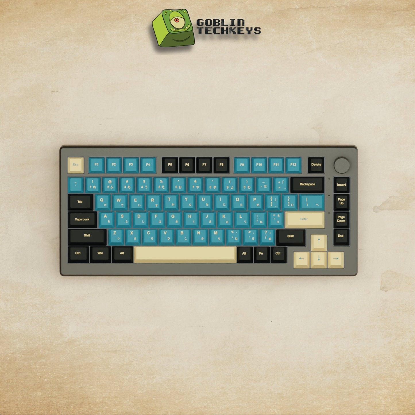 Alpha 82 - 75% Blue Samurai Mechanical Keyboard - Goblintechkeys