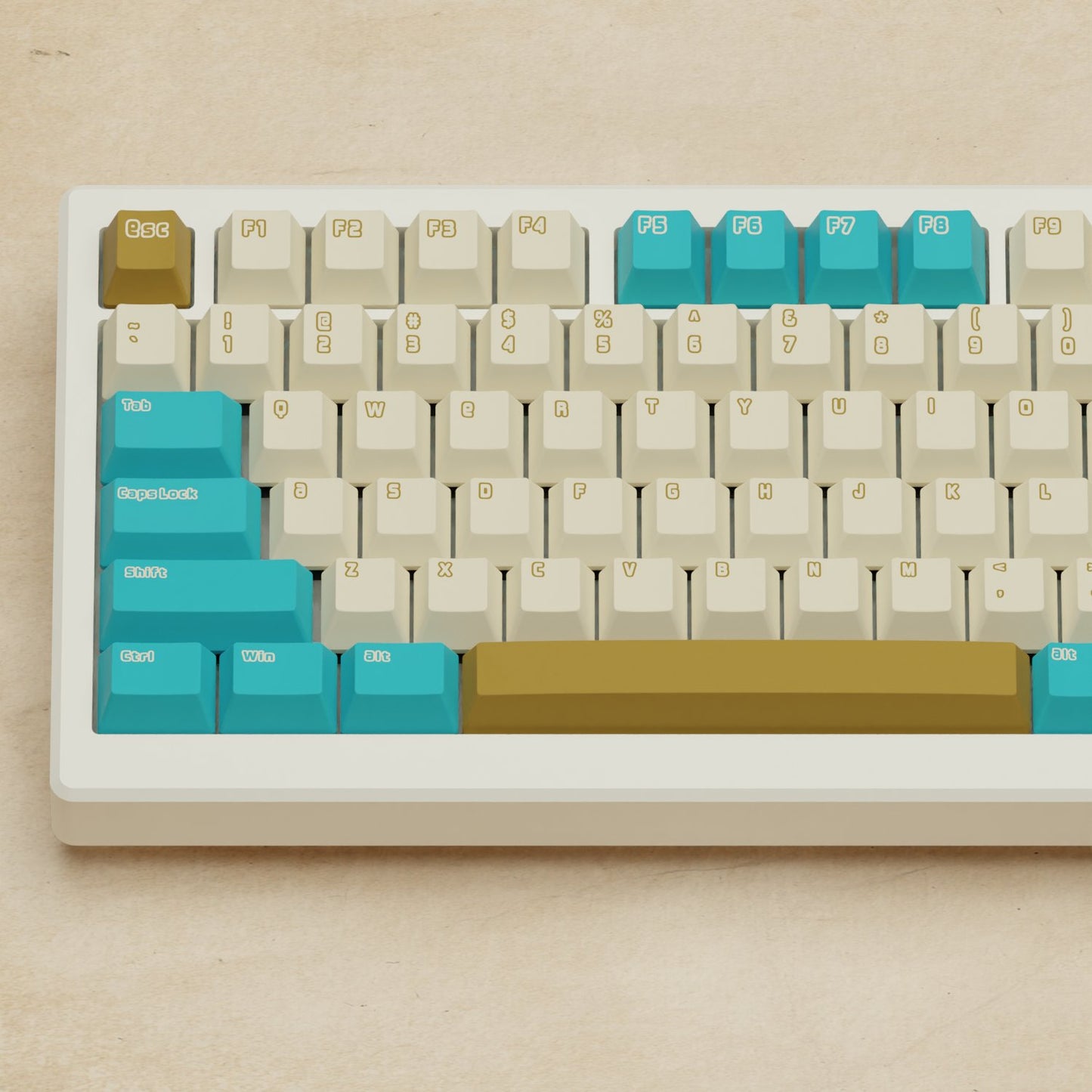 Alpha 82 - 75% Creamy Blue Mechanical Keyboard - Goblintechkeys