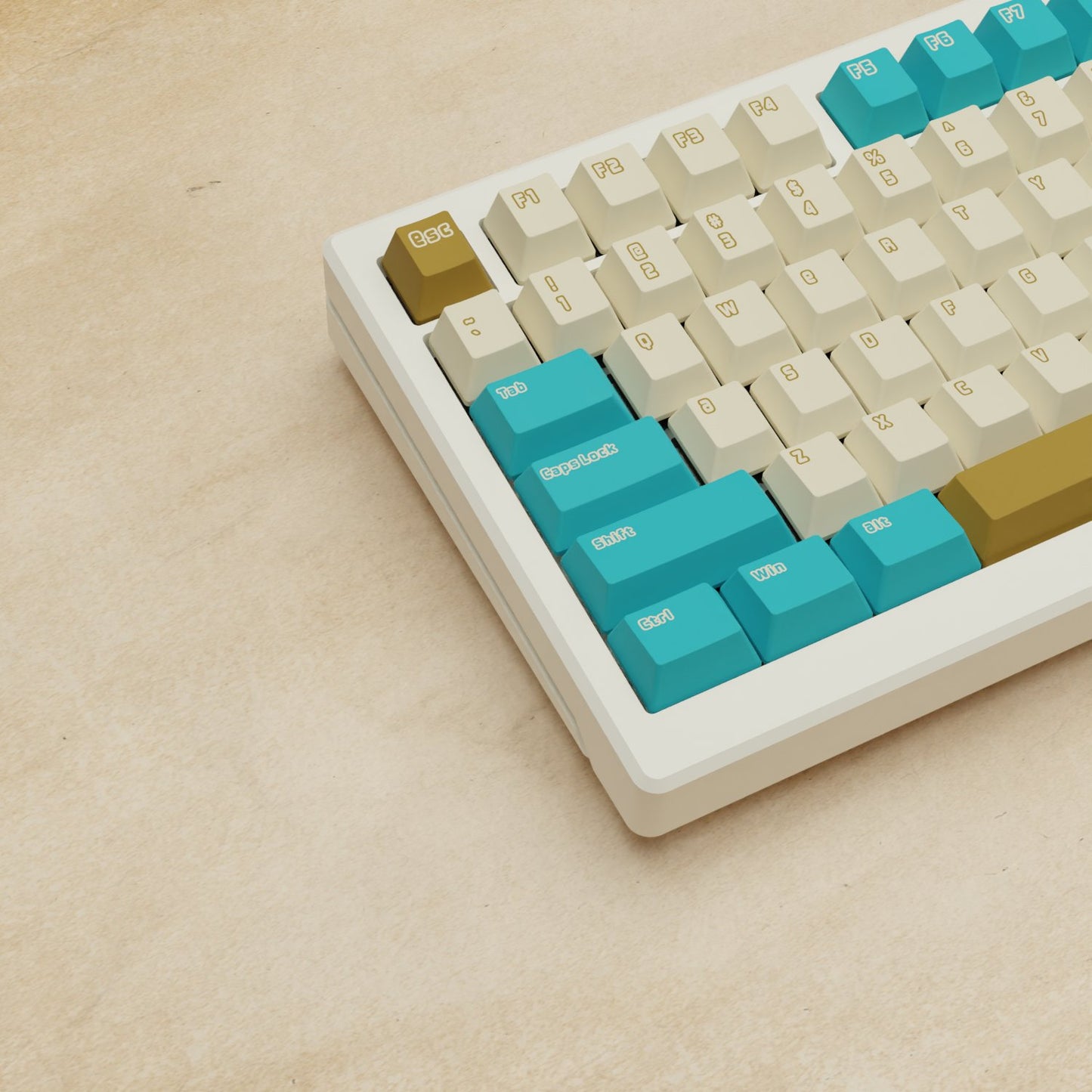 Alpha 82 - 75% Creamy Blue Mechanical Keyboard - Goblintechkeys