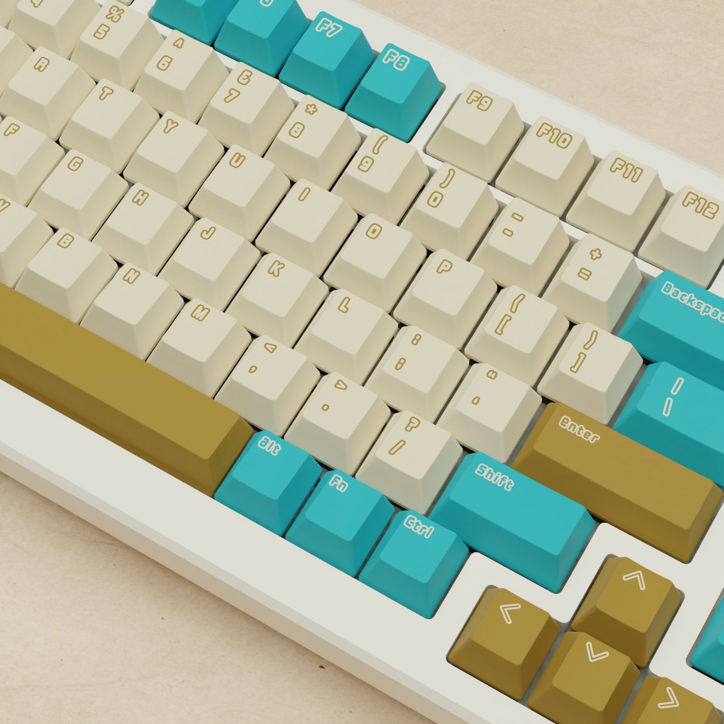 Alpha 82 - 75% Creamy Blue Mechanical Keyboard - Goblintechkeys