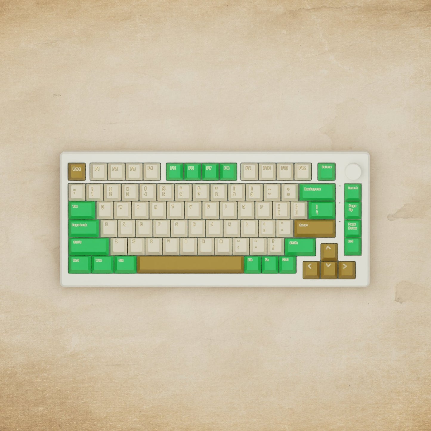 Alpha 82 - 75% Creamy Green Mechanical Keyboard - Goblintechkeys