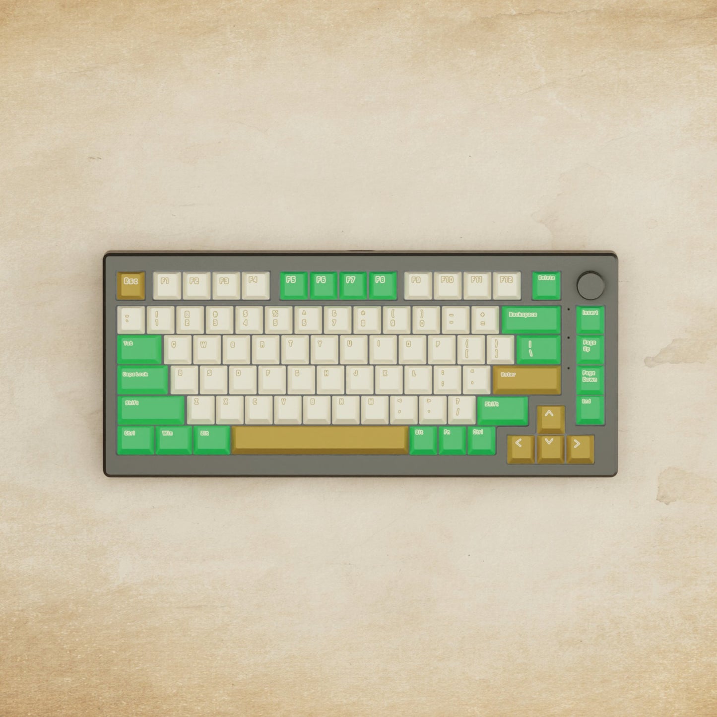 Alpha 82 - 75% Creamy Green Mechanical Keyboard - Goblintechkeys