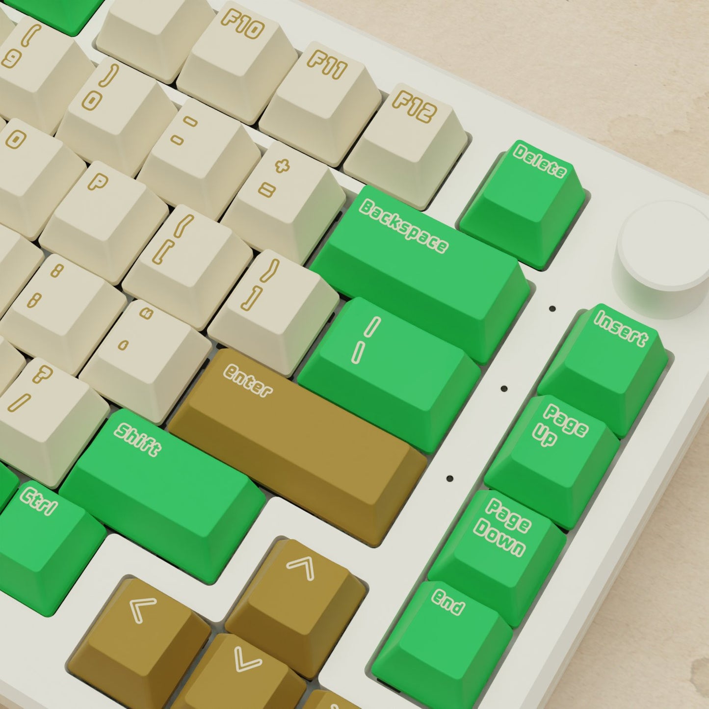Alpha 82 - 75% Creamy Green Mechanical Keyboard - Goblintechkeys