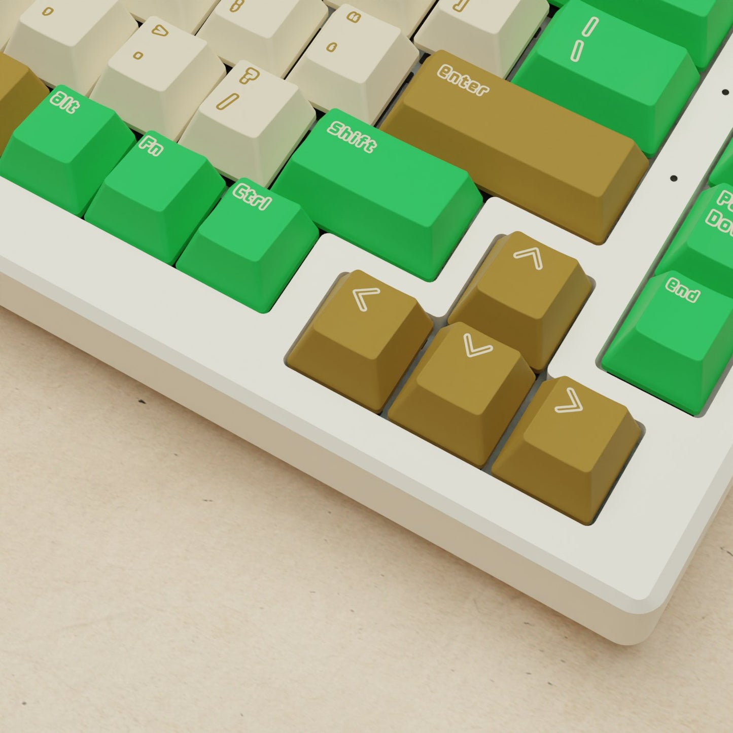 Alpha 82 - 75% Creamy Green Mechanical Keyboard - Goblintechkeys