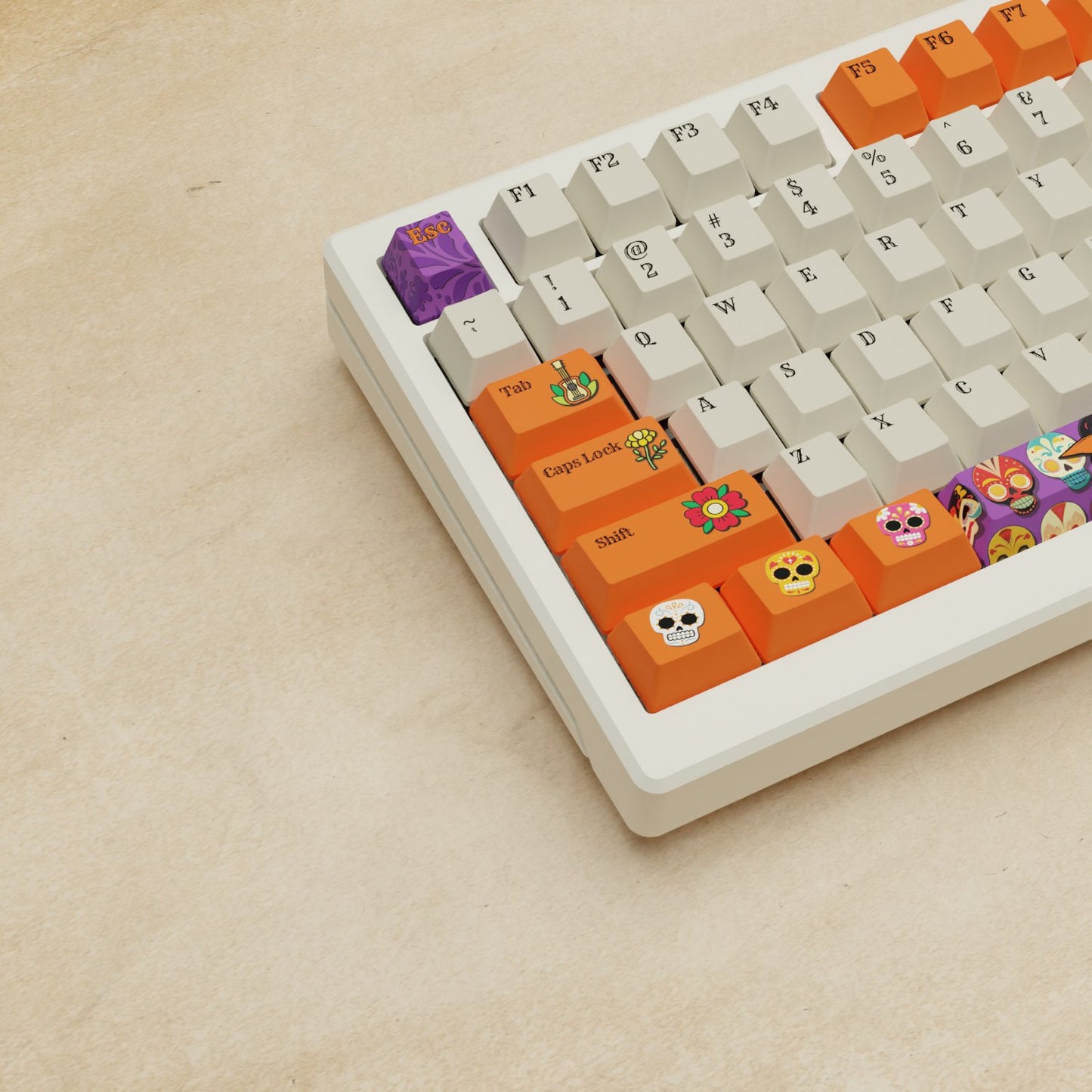 Alpha 82 - 75% Dia De Muertos Mechanical Keyboard - Goblintechkeys