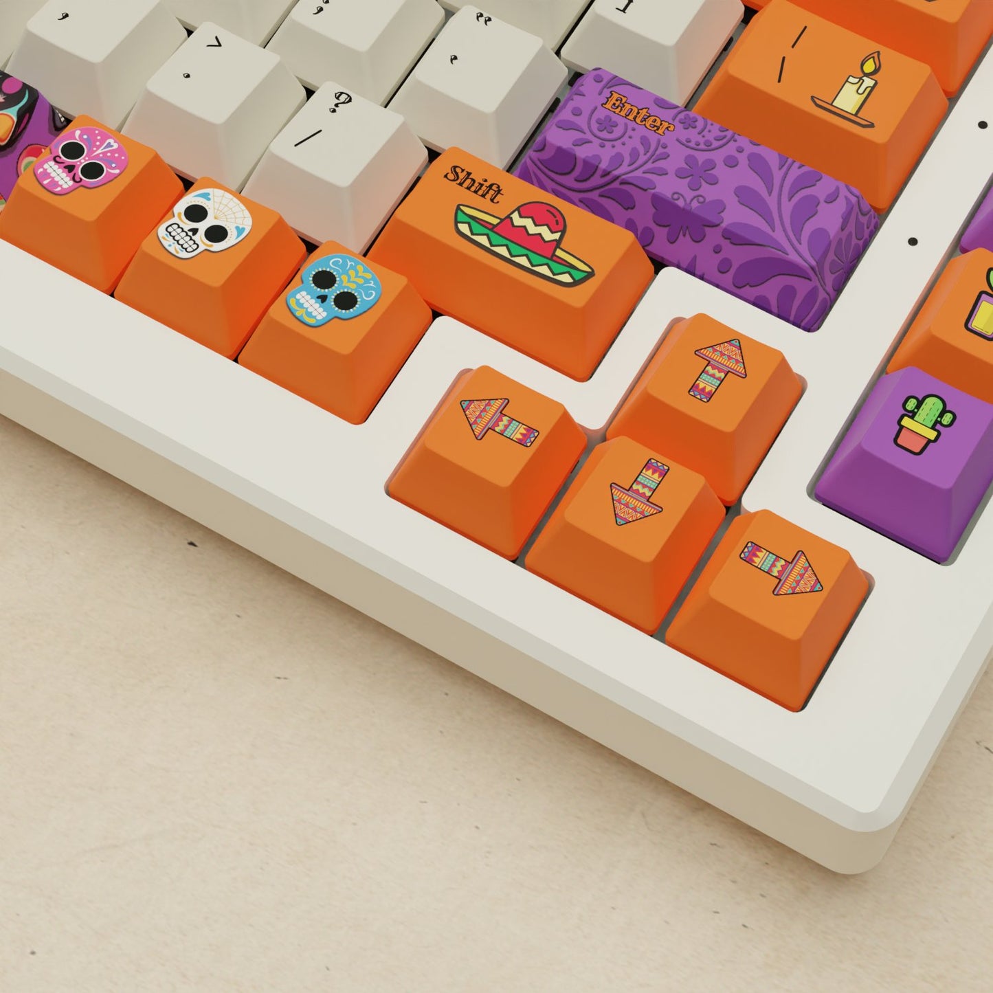 Alpha 82 - 75% Dia De Muertos Mechanical Keyboard - Goblintechkeys