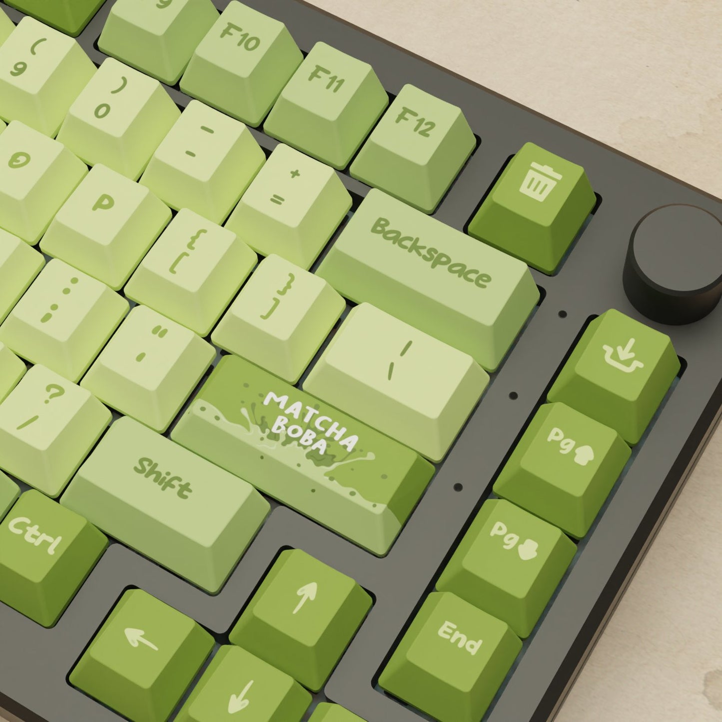 Alpha 82 - 75% Matcha Boba Mechanical Keyboard - Goblintechkeys