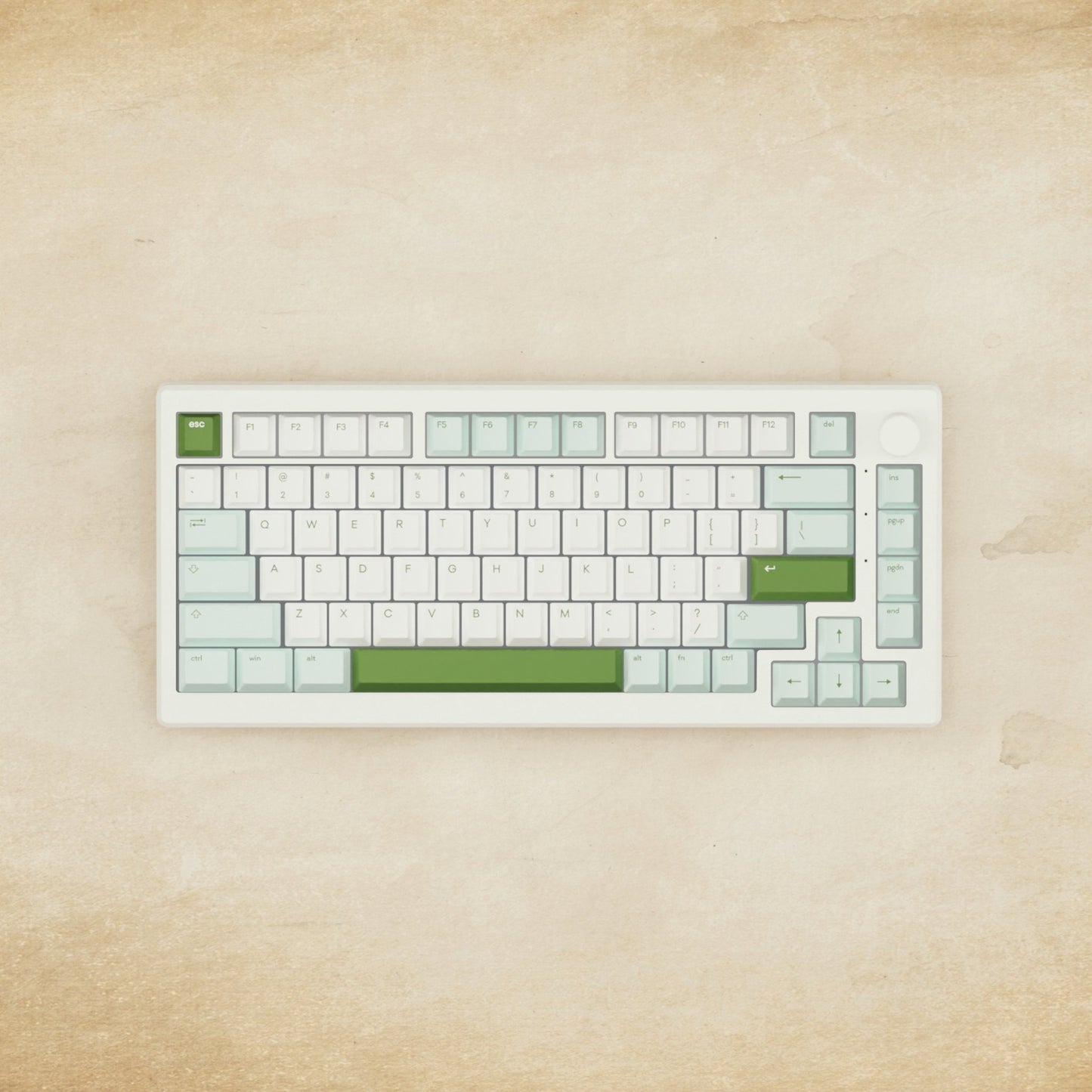 Alpha 82 - 75% Matcha Mechanical Keyboard - Goblintechkeys