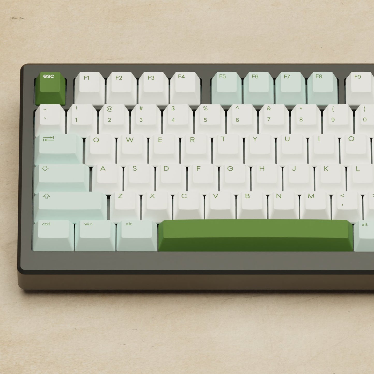 Alpha 82 - 75% Matcha Mechanical Keyboard - Goblintechkeys